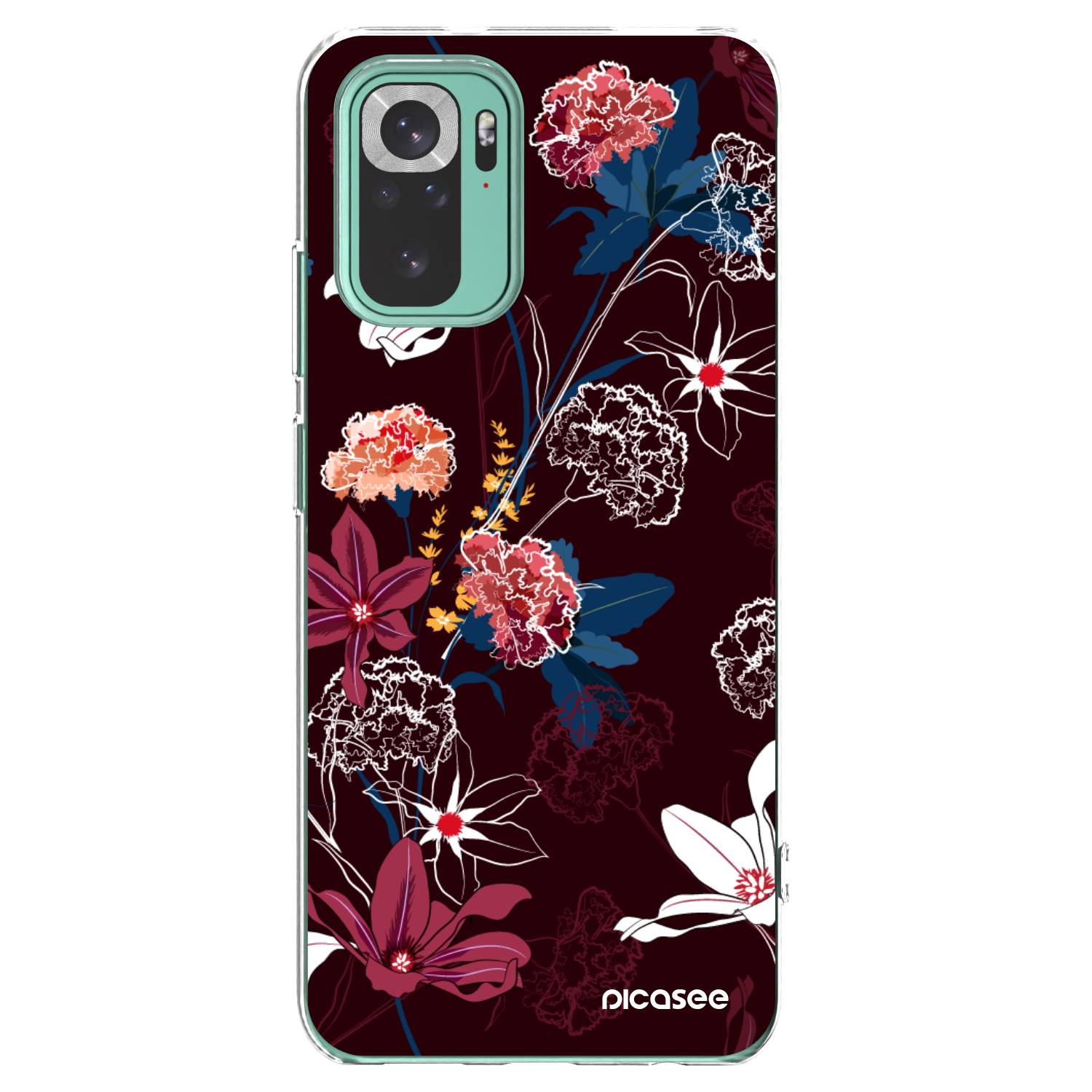 Picasee silikonowe przeźroczyste etui na Xiaomi Redmi Note 10 Pro - Dark Meadow