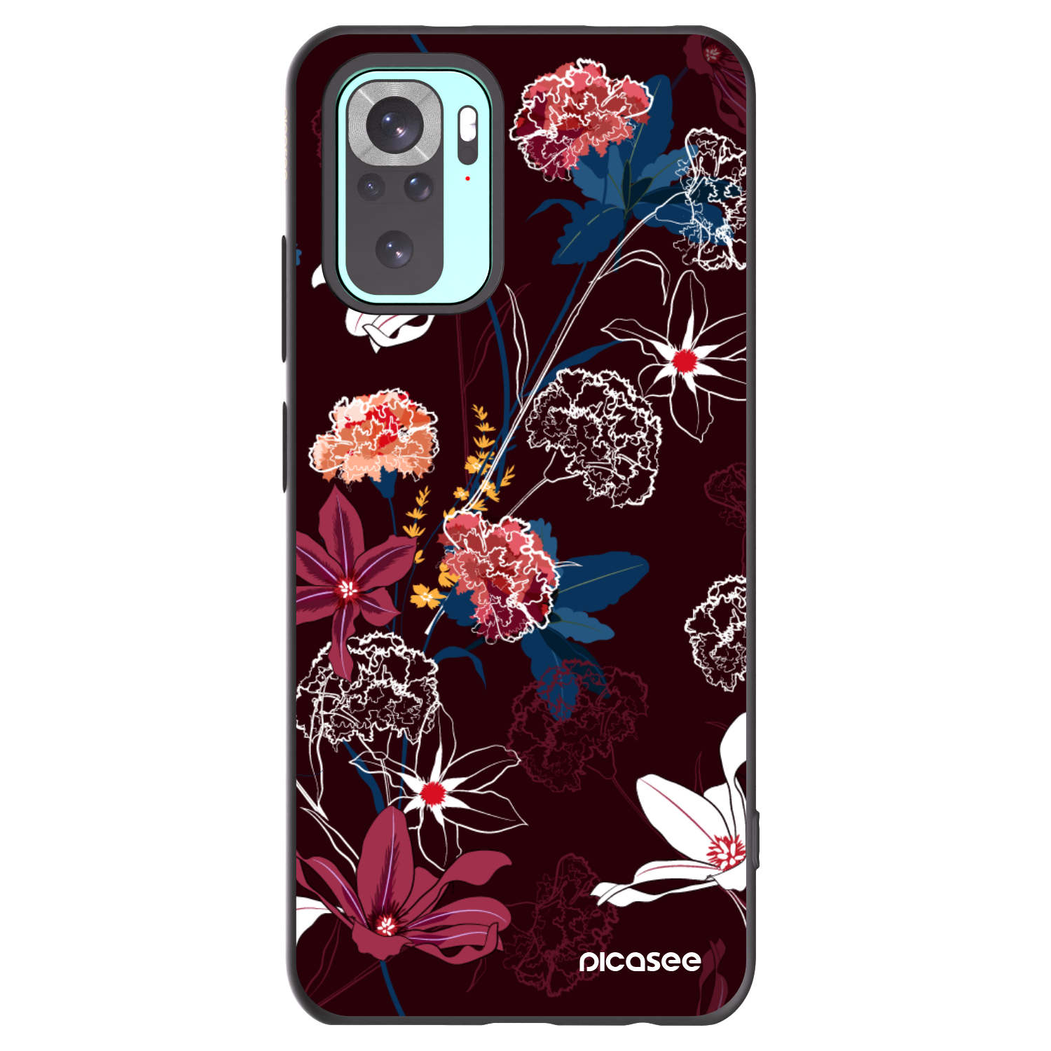Picasee silikonowe czarne etui na Xiaomi Redmi Note 10 Pro - Dark Meadow