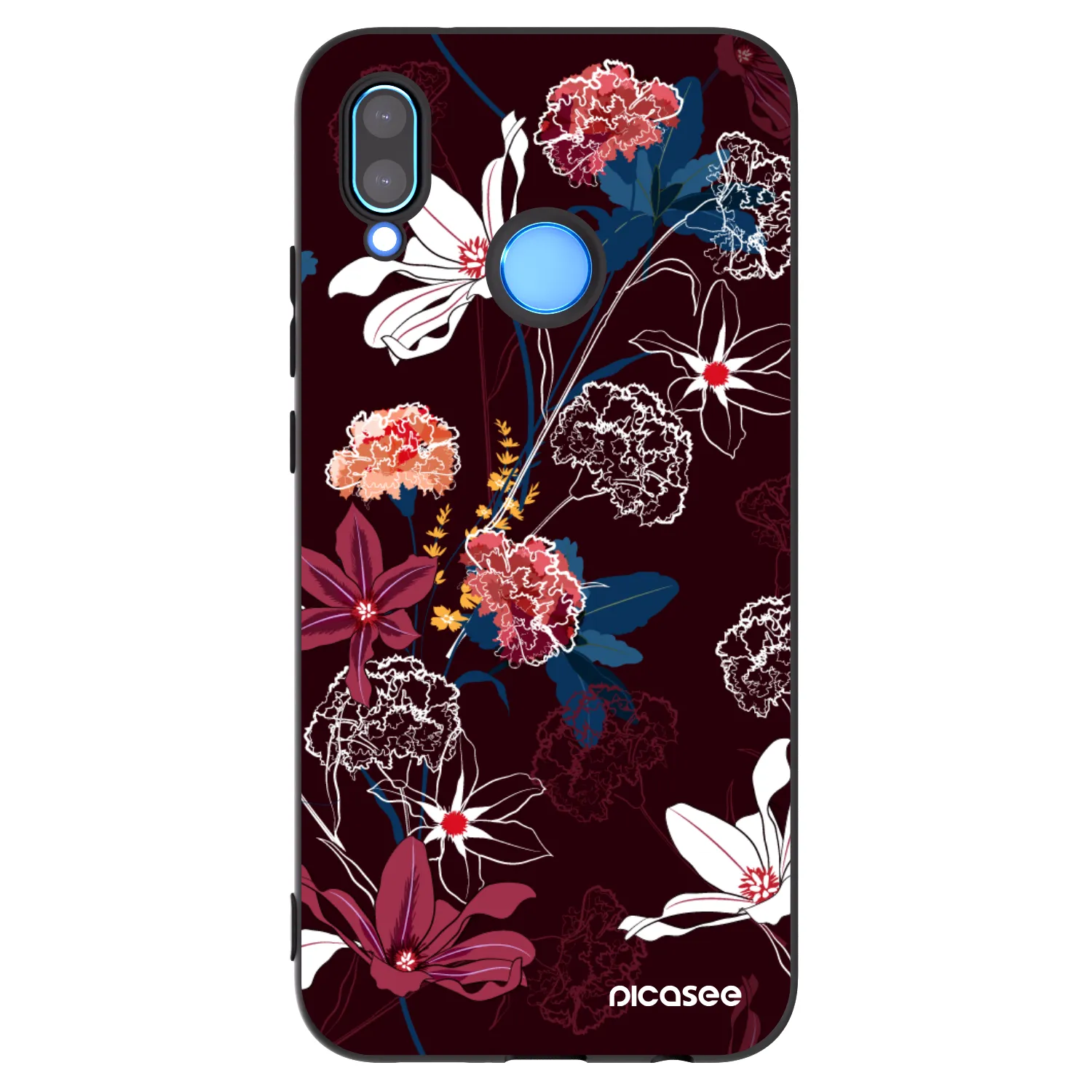Picasee silikonowe czarne etui na Huawei P20 Lite - Dark Meadow
