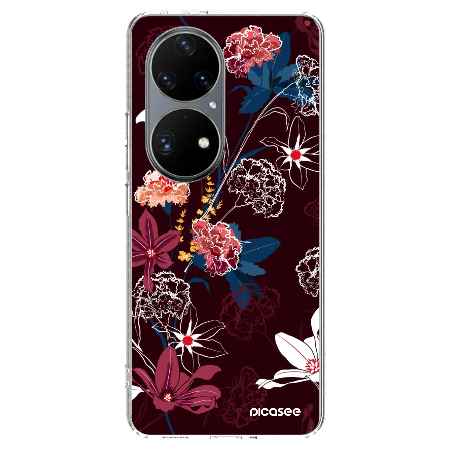 Picasee silikonowe przeźroczyste etui na Huawei P50 - Dark Meadow