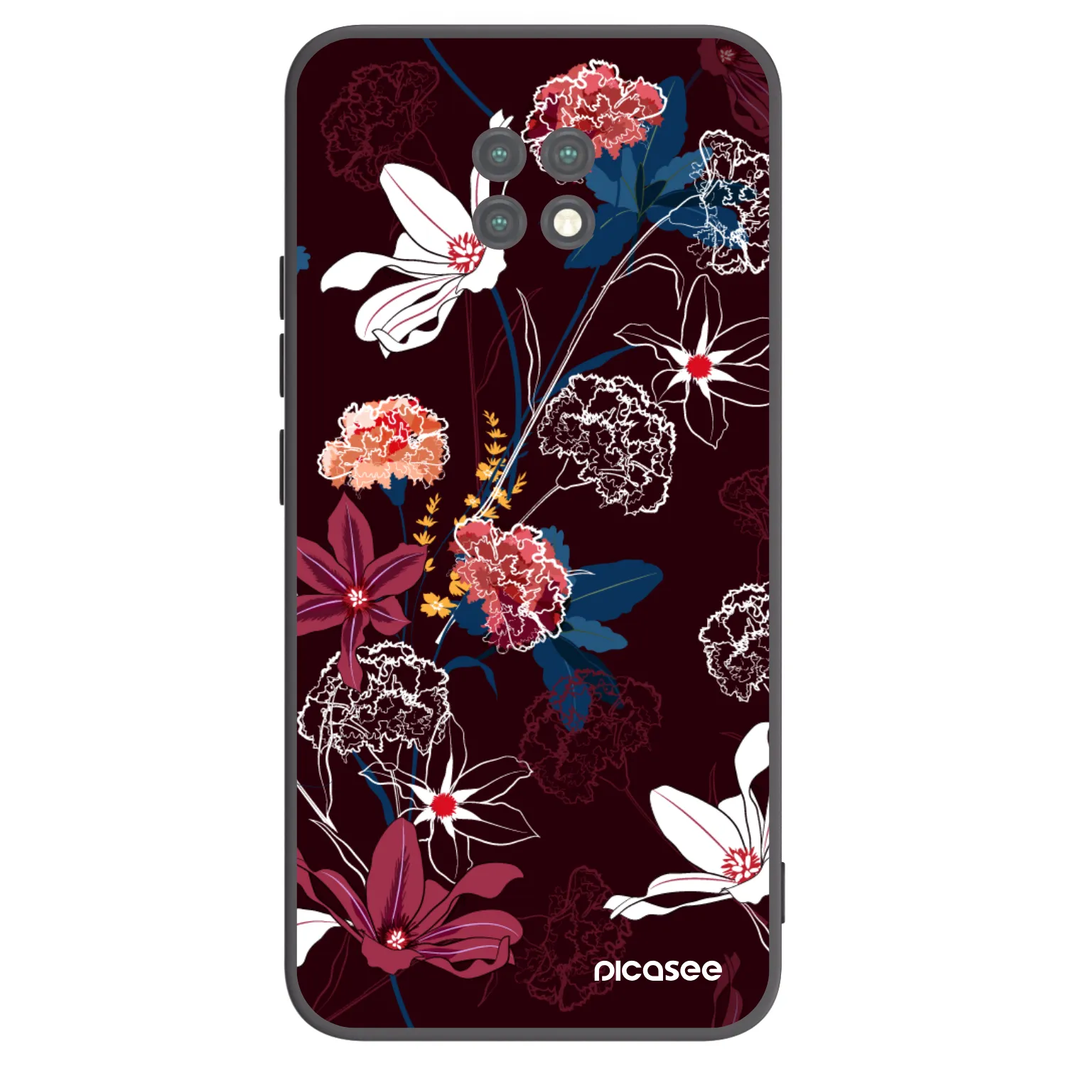 Picasee silikonowe czarne etui na Xiaomi Redmi Note 9T - Dark Meadow