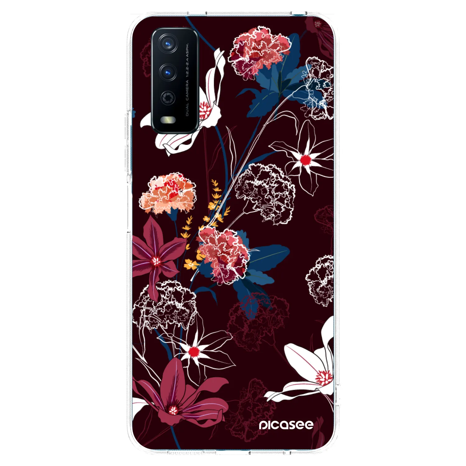Picasee silikonowe przeźroczyste etui na Vivo Y11s - Dark Meadow