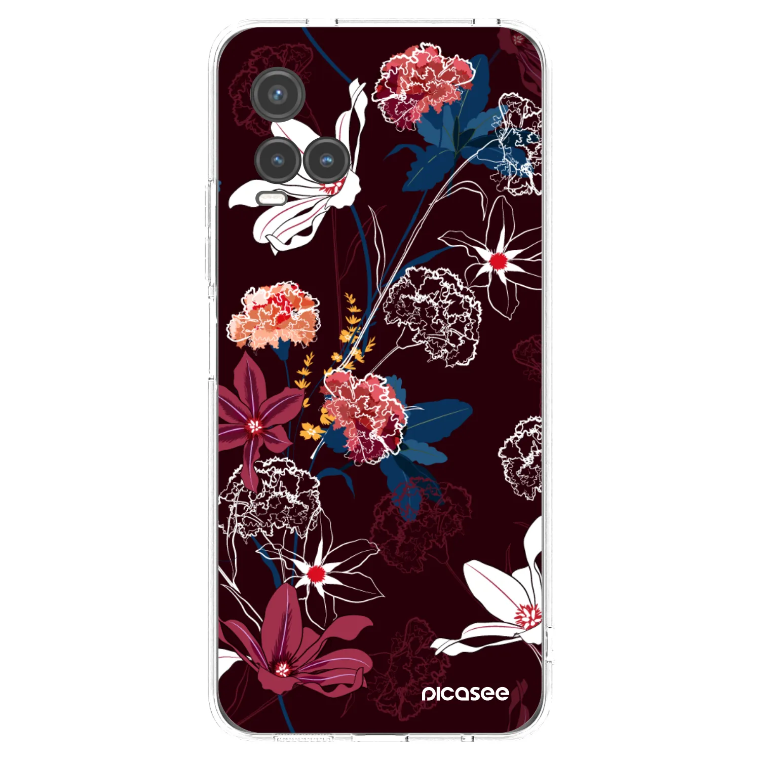 Picasee silikonowe przeźroczyste etui na Vivo Y33s - Dark Meadow