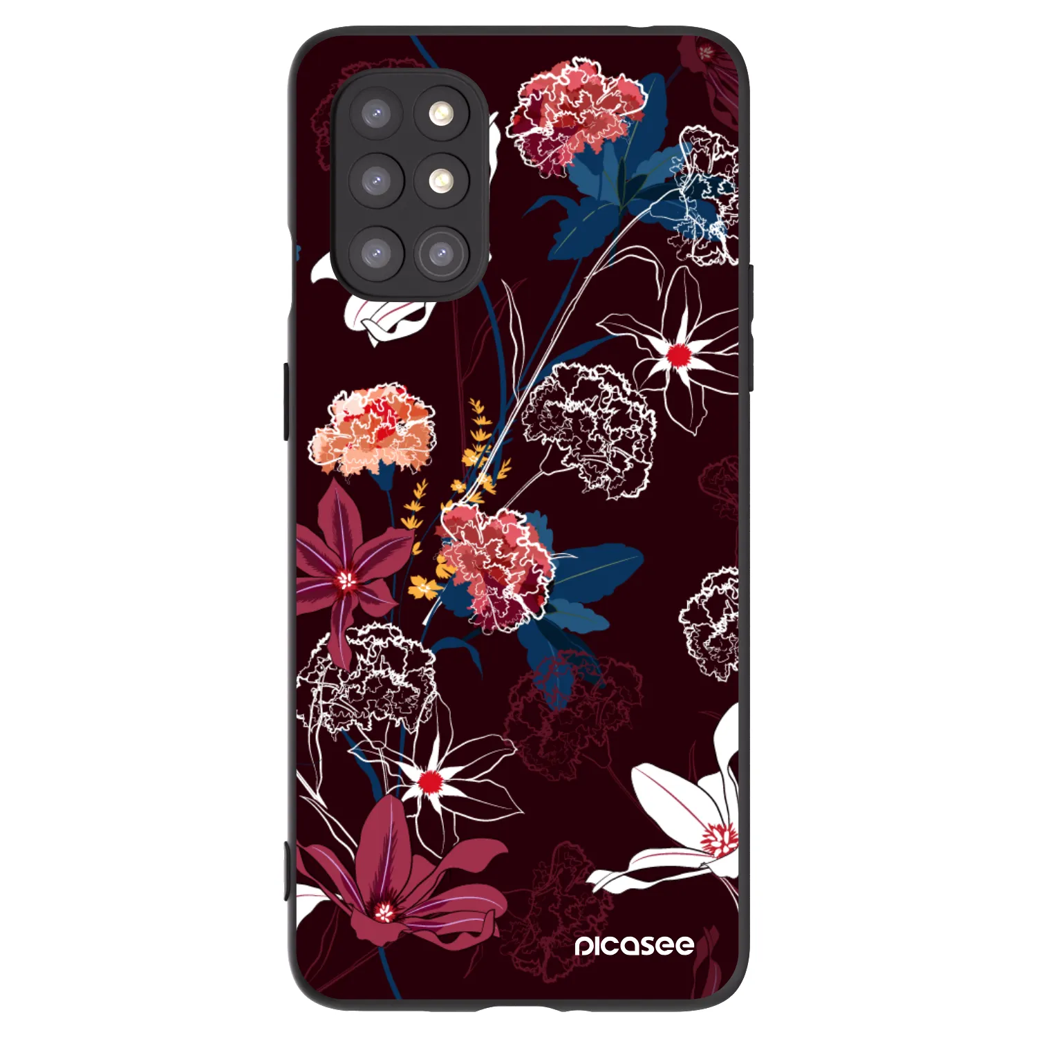Picasee silikonowe czarne etui na OnePlus 8T - Dark Meadow