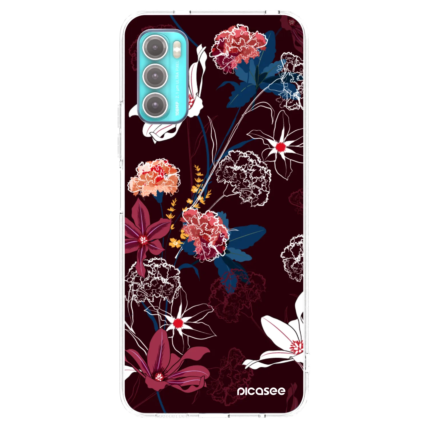 Picasee silikonowe przeźroczyste etui na Motorola Moto G60 - Dark Meadow