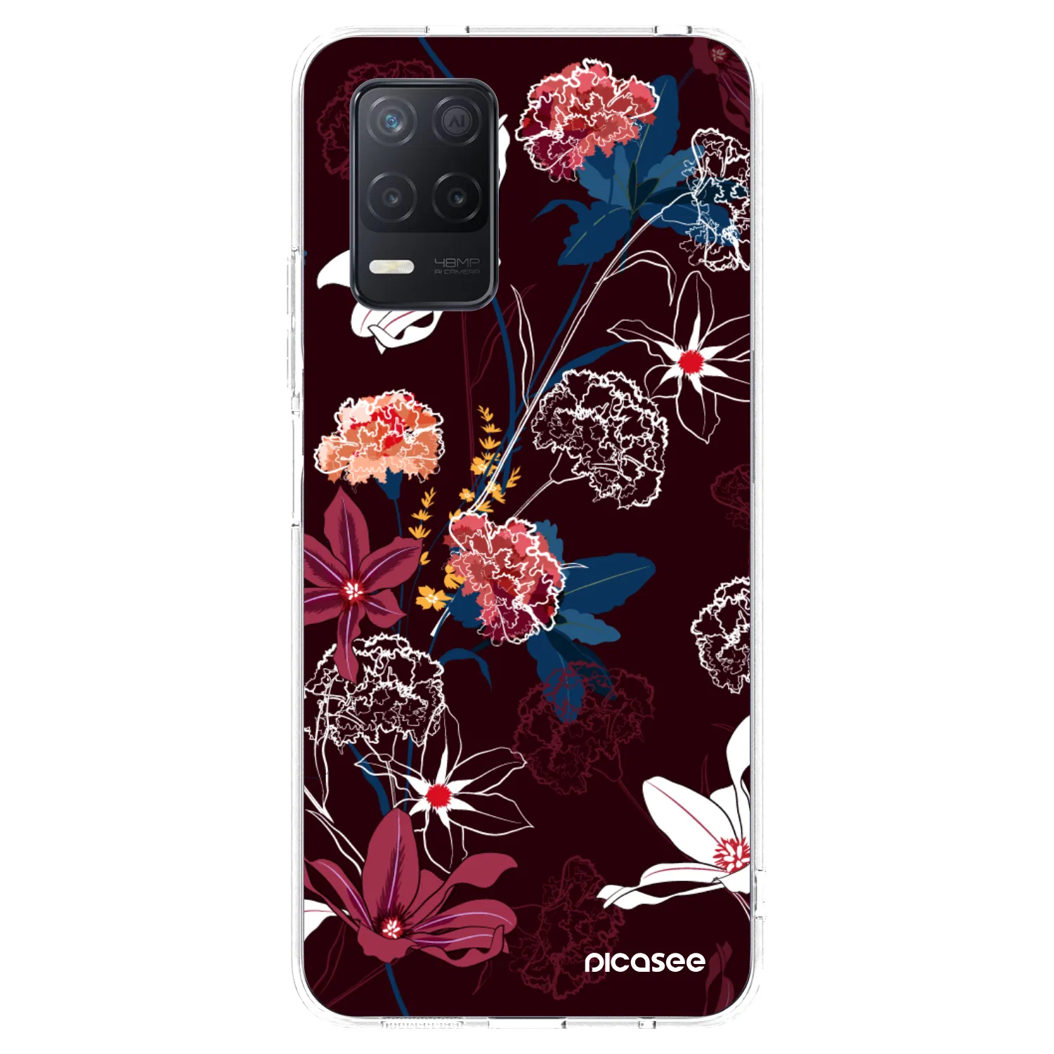Picasee silikonowe przeźroczyste etui na Realme 8 5G - Dark Meadow