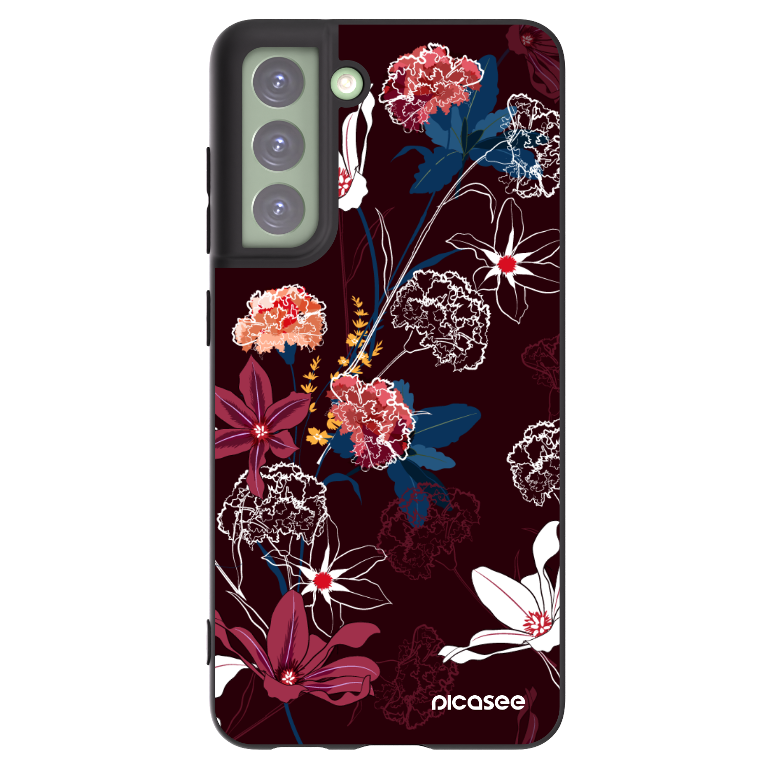 Picasee silikonowe czarne etui na Samsung Galaxy S21 FE 5G - Dark Meadow