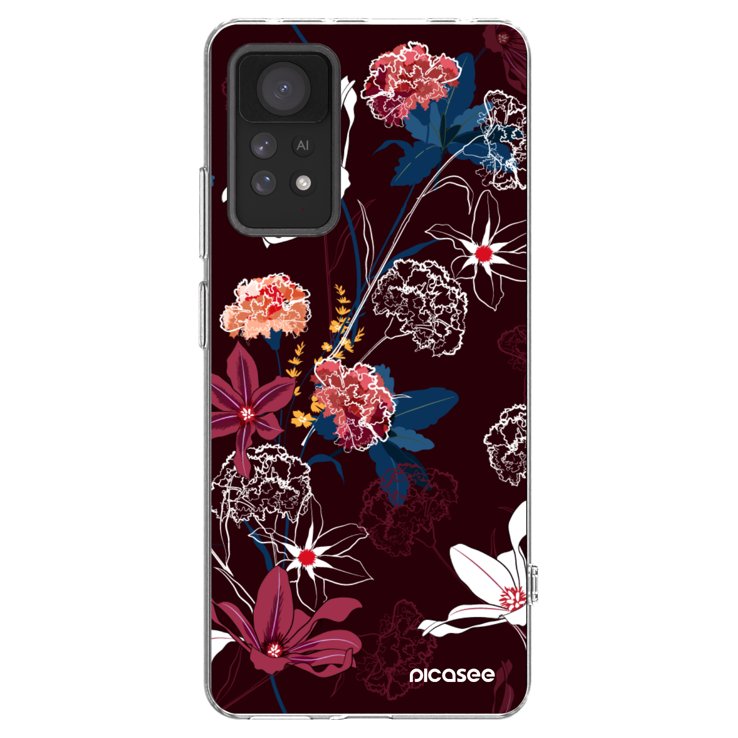 Picasee silikonowe przeźroczyste etui na Xiaomi Redmi Note 11 Pro 5G - Dark Meadow