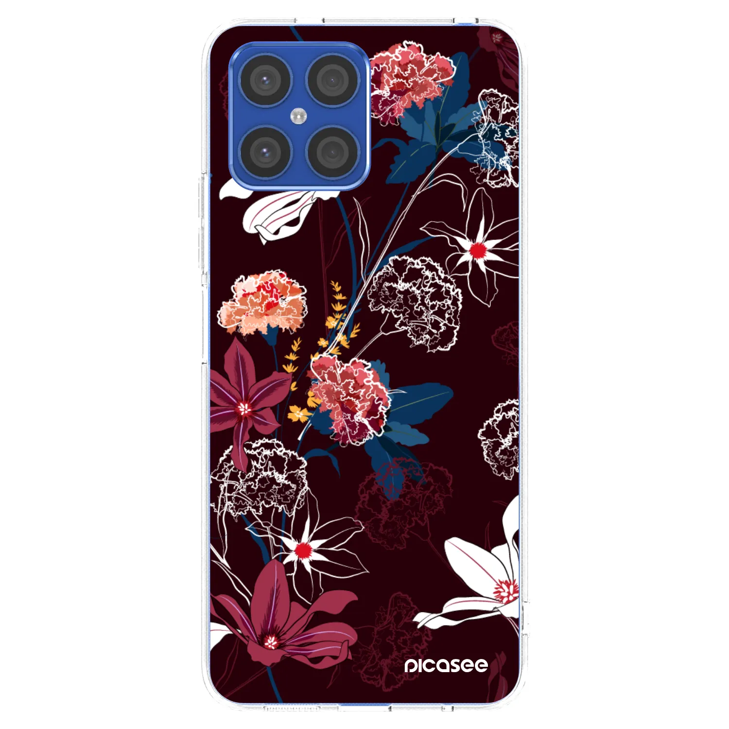 Picasee silikonowe przeźroczyste etui na Honor X8 4G - Dark Meadow