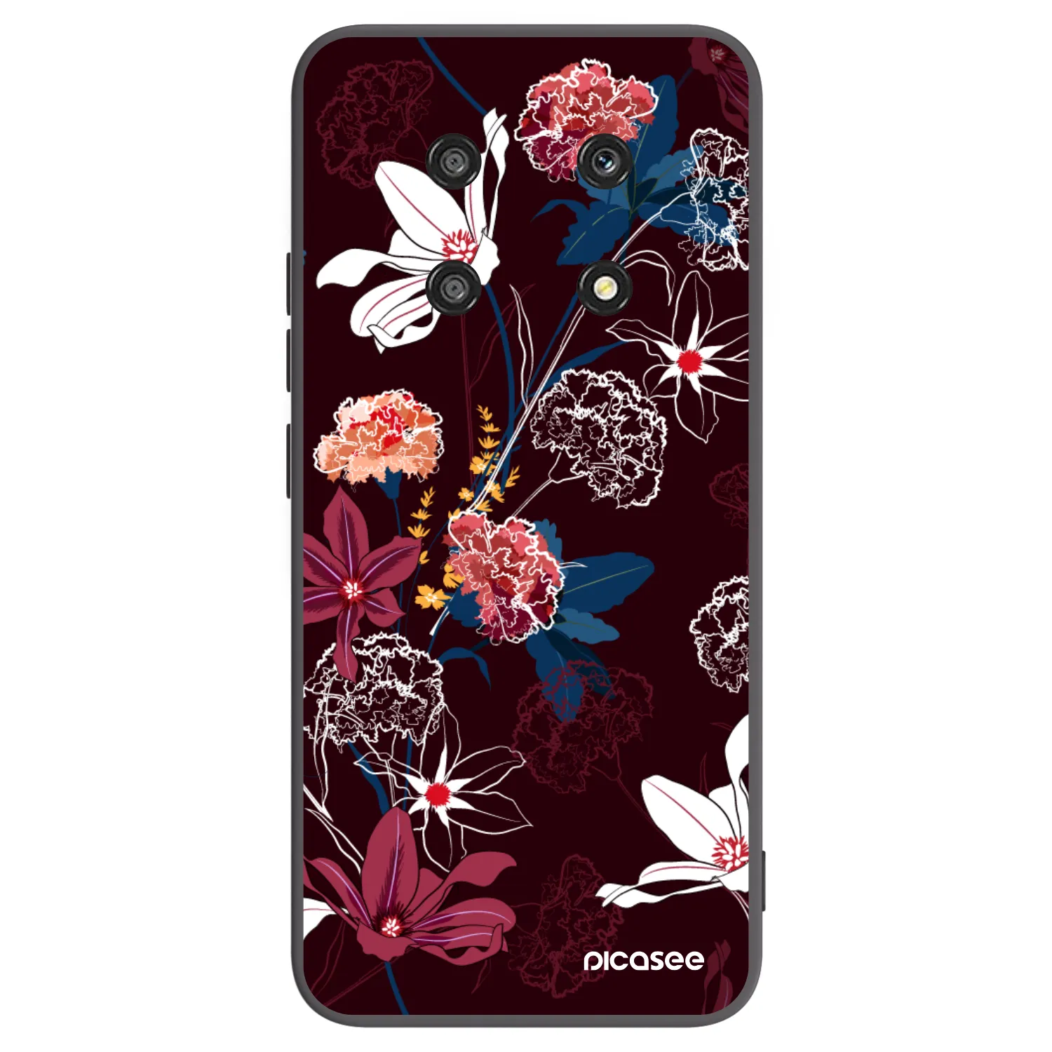 Picasee silikonowe czarne etui na Honor Magic4 Lite 5G - Dark Meadow