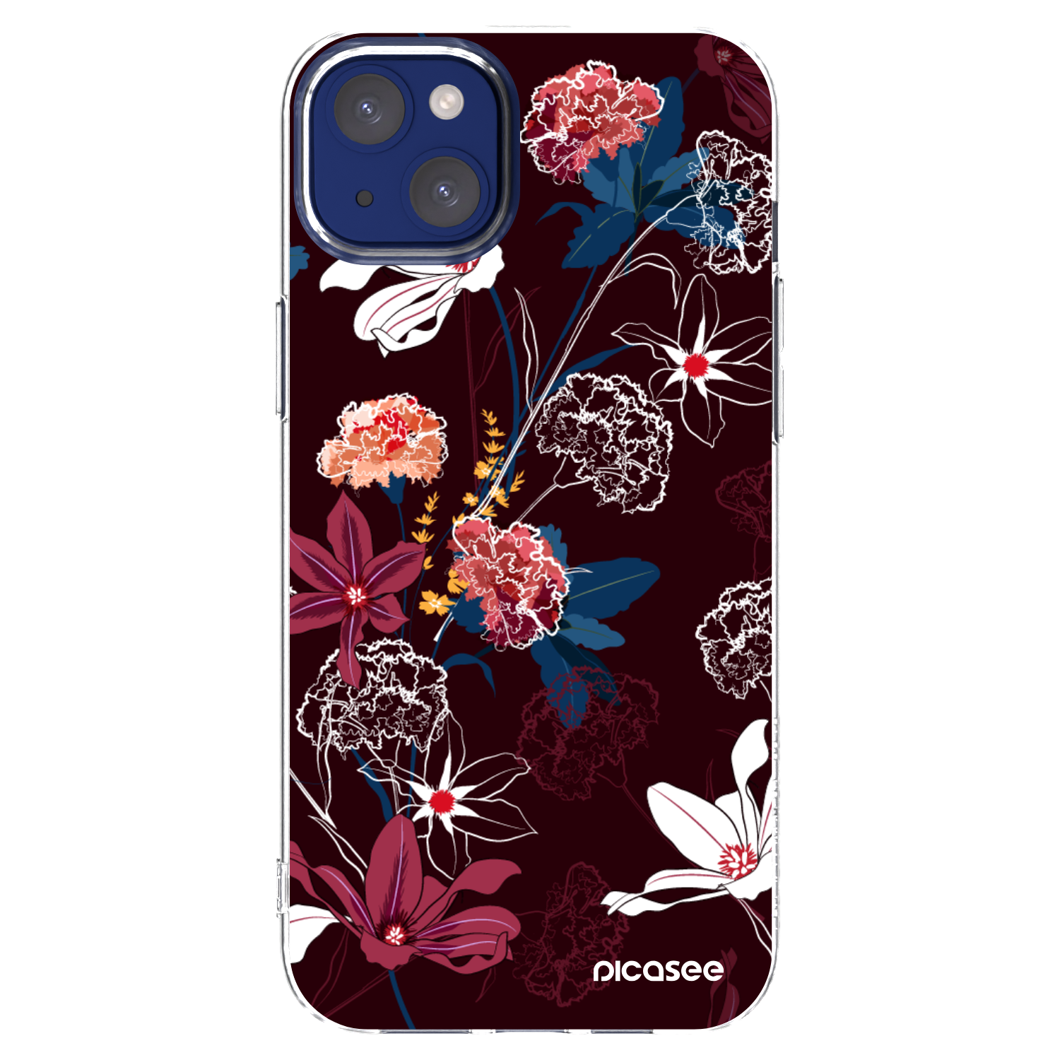 Picasee silikonowe przeźroczyste etui na Apple iPhone 14 Plus - Dark Meadow