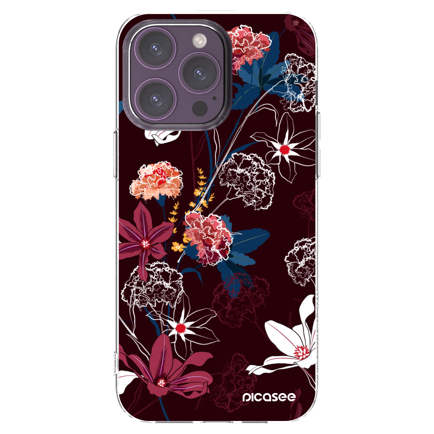 Picasee silikonowe przeźroczyste etui na Apple iPhone 14 Pro Max - Dark Meadow