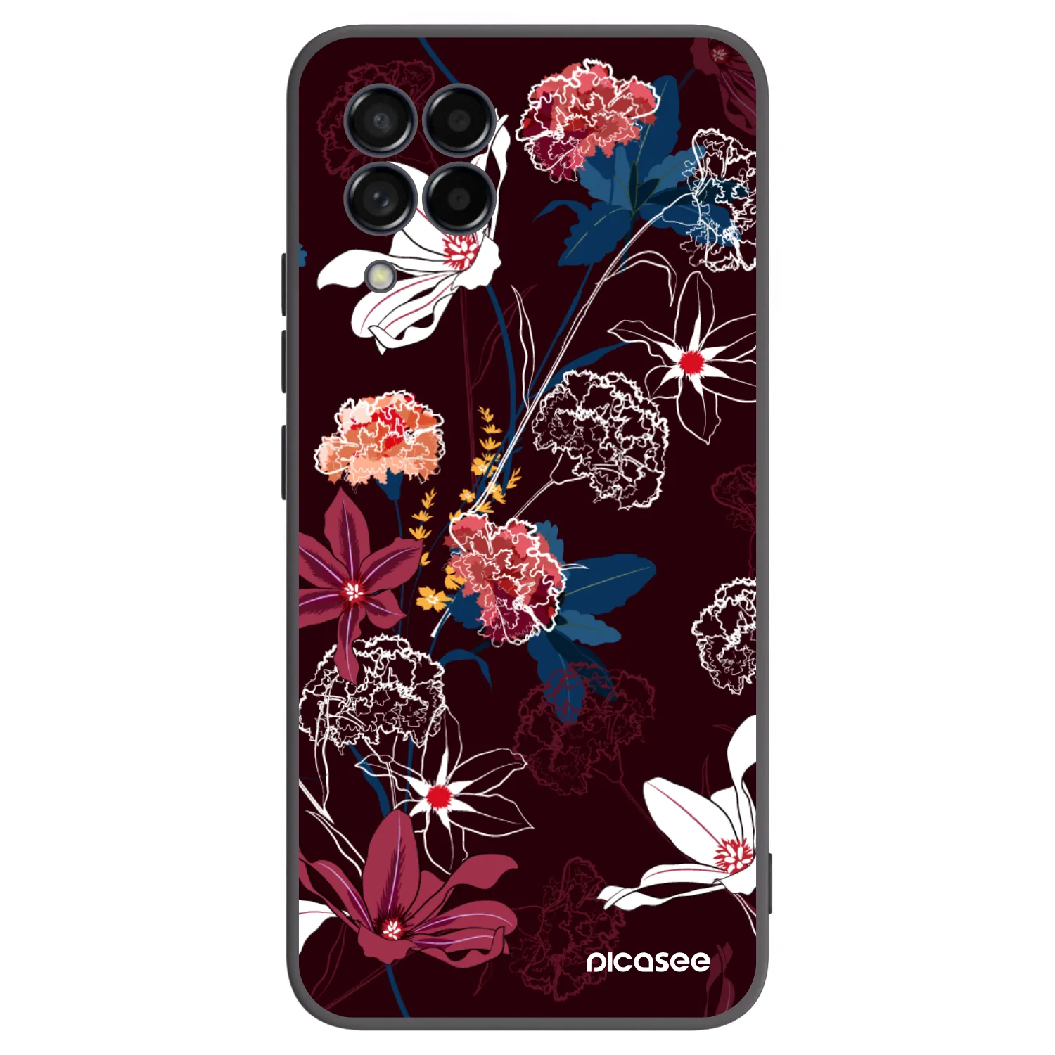 Picasee silikonowe czarne etui na Samsung Galaxy M53 5G - Dark Meadow
