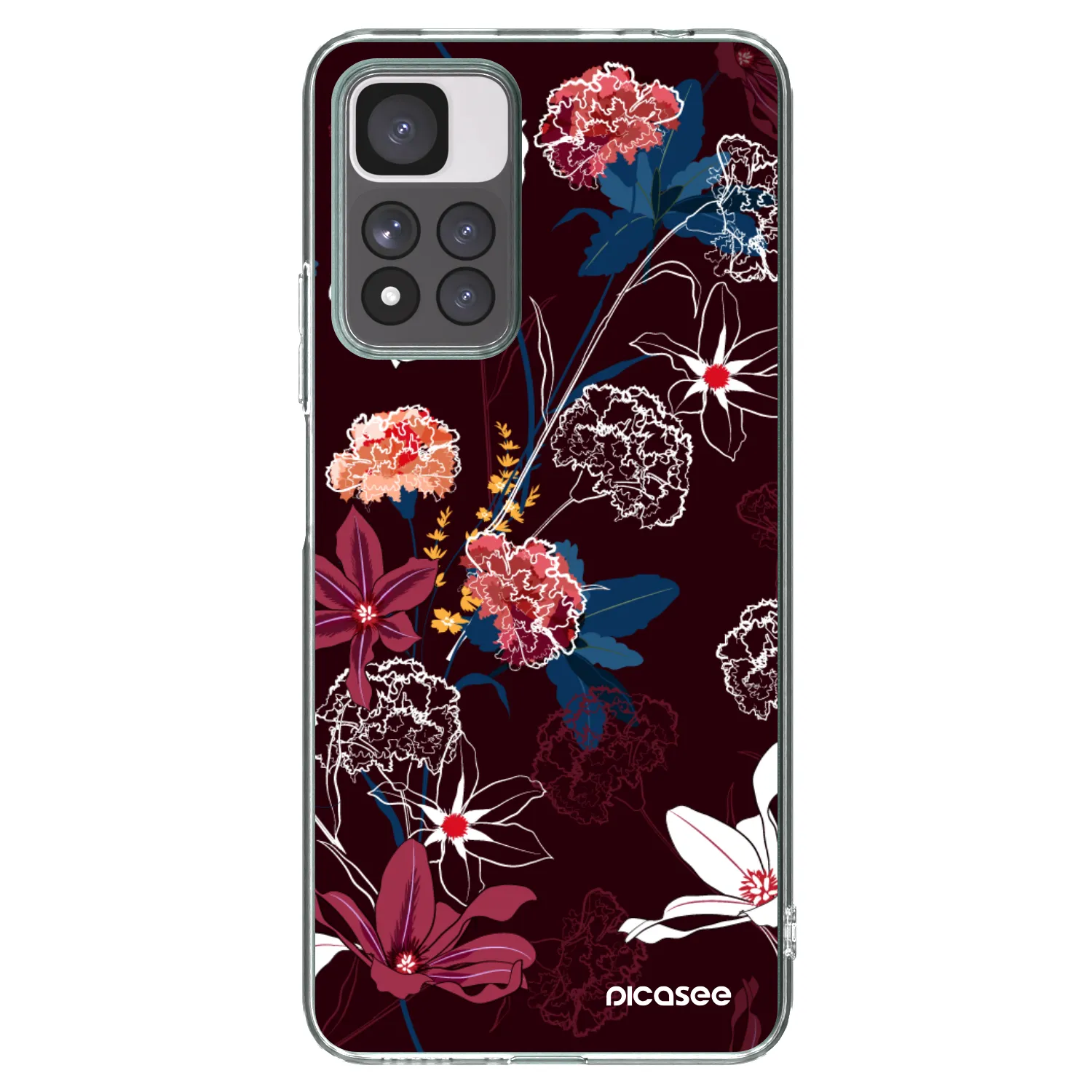 Picasee silikonowe przeźroczyste etui na Xiaomi Redmi Note 11 Pro+ 5G - Dark Meadow