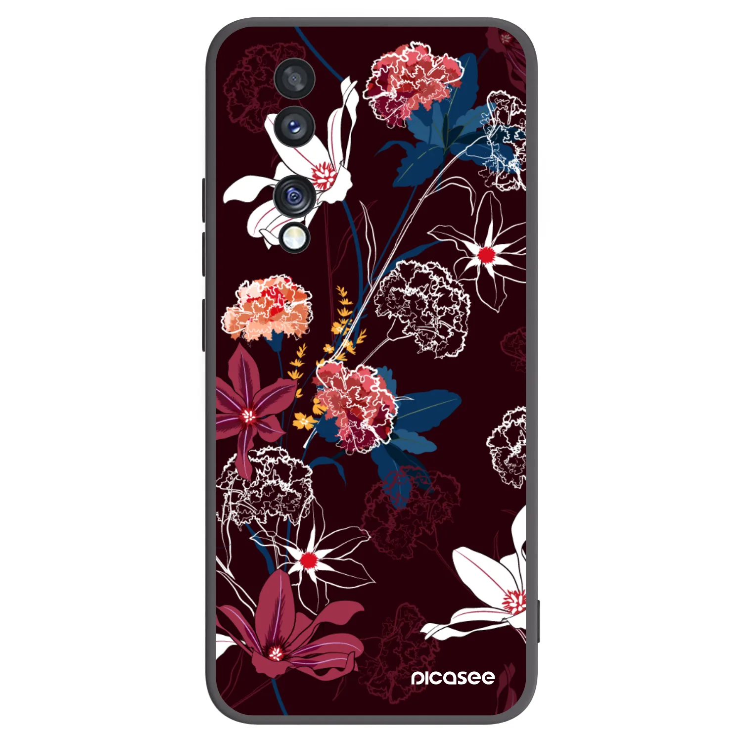Picasee silikonowe czarne etui na Honor 70 - Dark Meadow