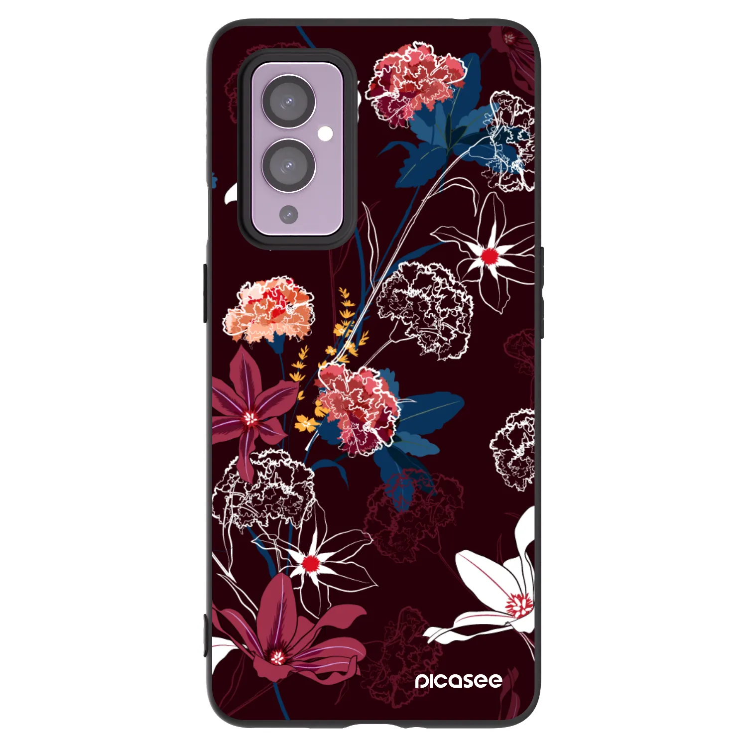 Picasee silikonowe czarne etui na OnePlus 9 - Dark Meadow