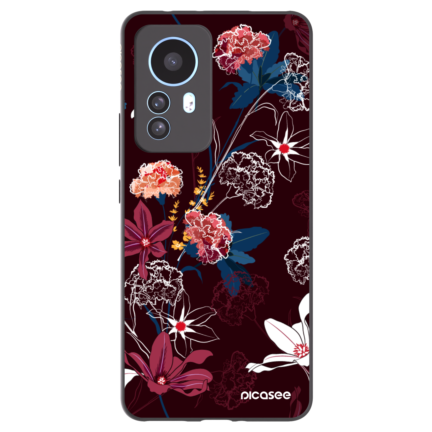 Picasee silikonowe czarne etui na Xiaomi 12T Pro - Dark Meadow