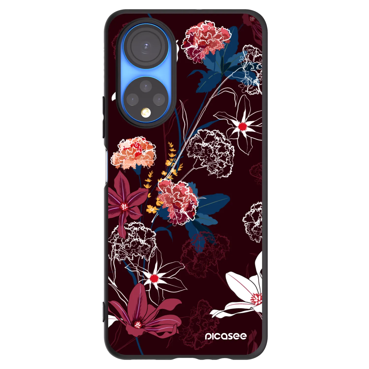 Picasee silikonowe czarne etui na Honor X7 - Dark Meadow