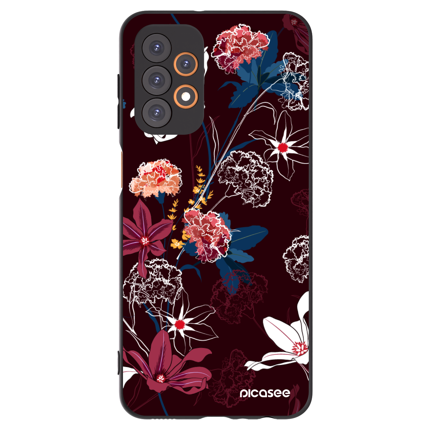Picasee silikonowe czarne etui na Samsung Galaxy A23 A236B 5G - Dark Meadow