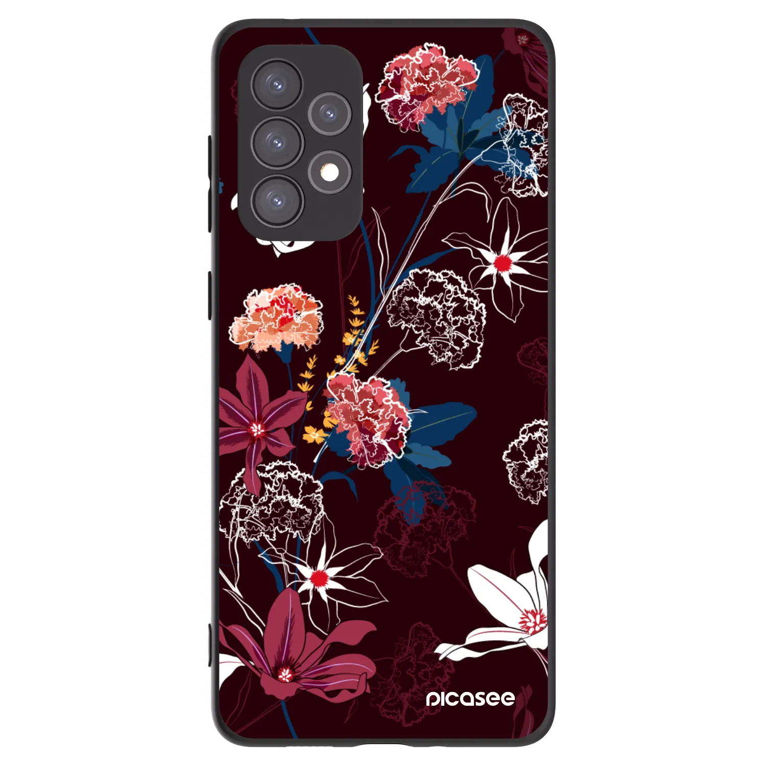Picasee silikonowe czarne etui na Samsung Galaxy A73 5G - Dark Meadow