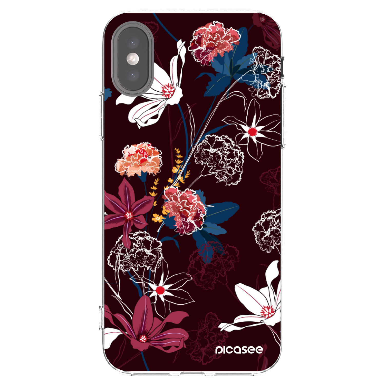 Picasee silikonowe przeźroczyste etui na Apple iPhone X/XS - Dark Meadow