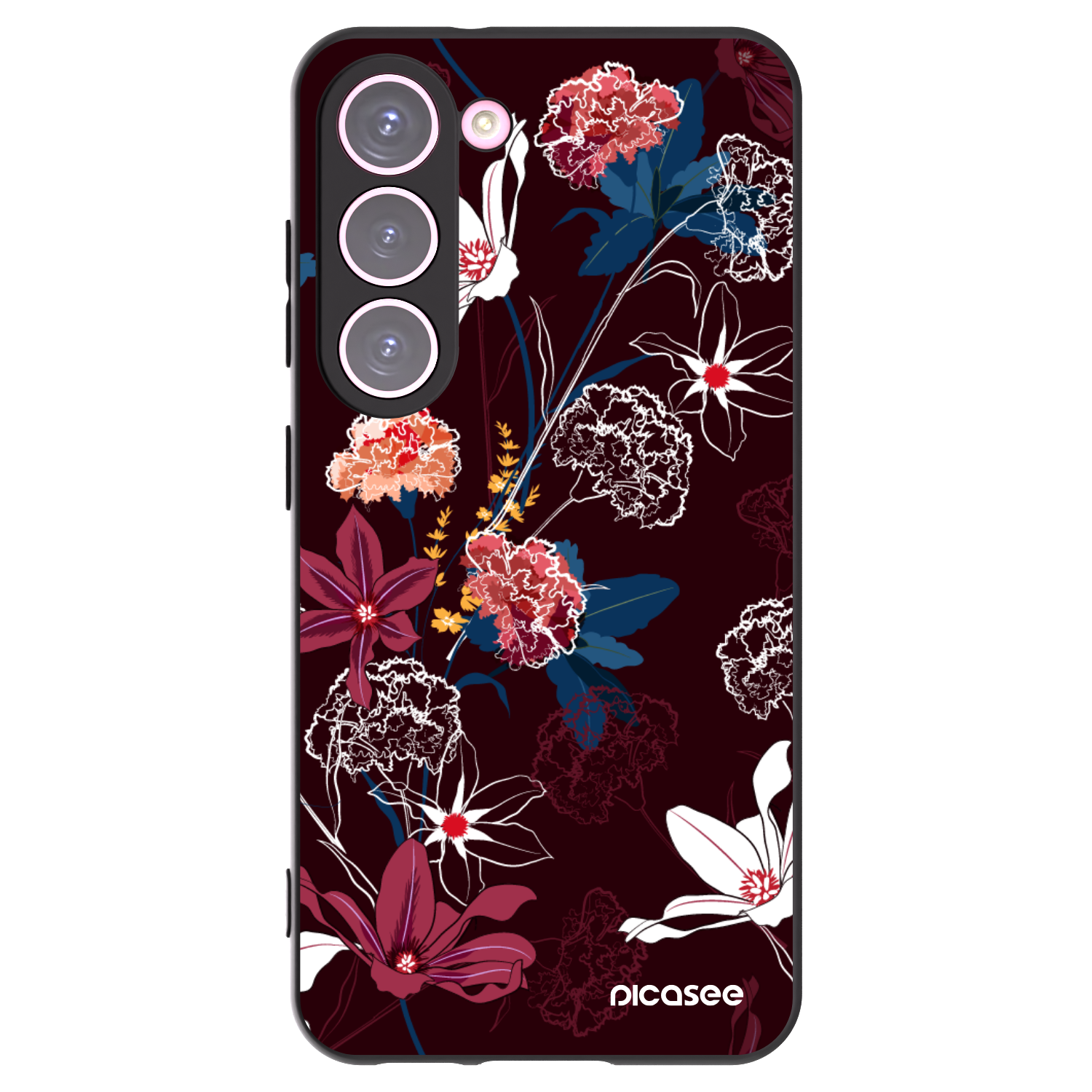 Picasee silikonowe czarne etui na Samsung Galaxy S23 5G - Dark Meadow