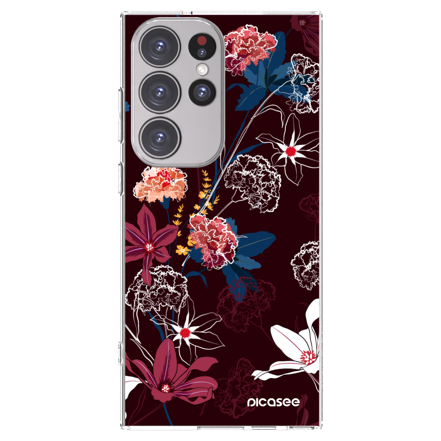Picasee silikonowe przeźroczyste etui na Samsung Galaxy S23 Ultra 5G - Dark Meadow