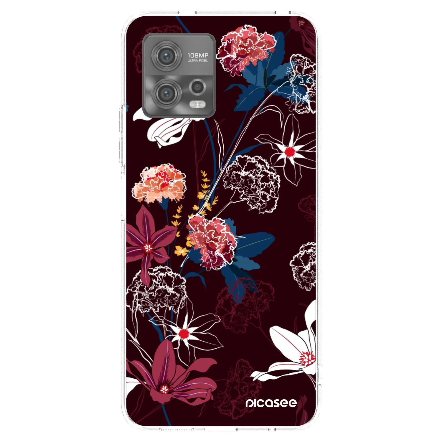 Picasee silikonowe przeźroczyste etui na Motorola Moto G72 - Dark Meadow