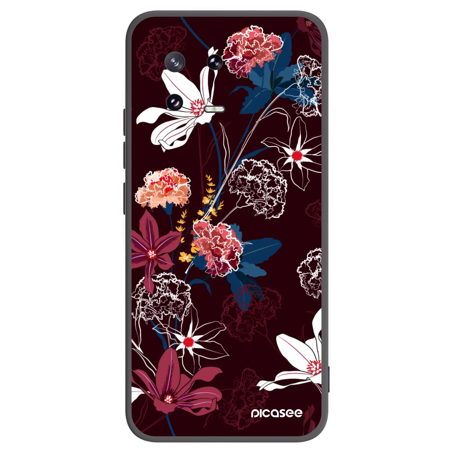 Picasee silikonowe czarne etui na Xiaomi 13 Pro - Dark Meadow