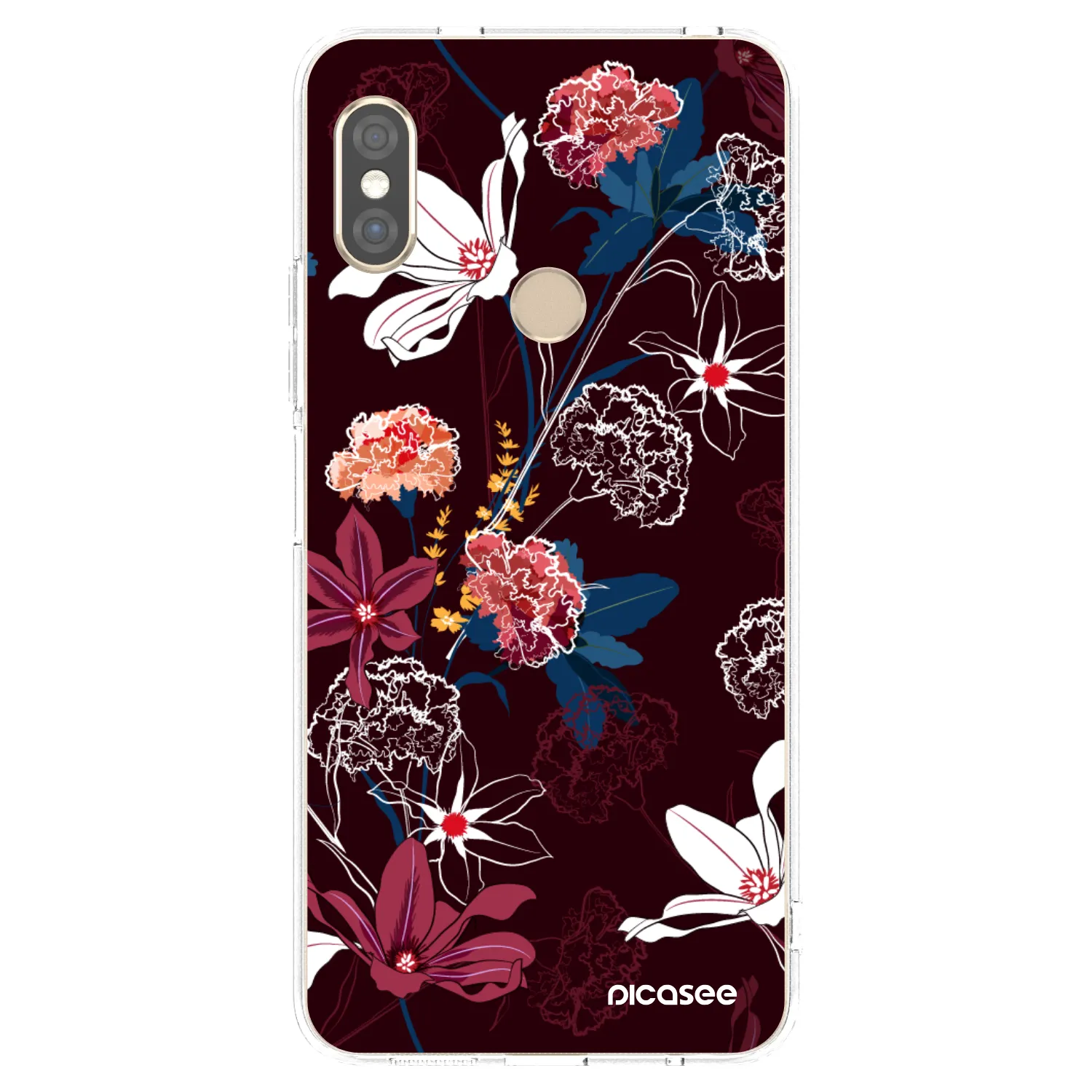 Picasee silikonowe przeźroczyste etui na Xiaomi Redmi Note 5 Global - Dark Meadow