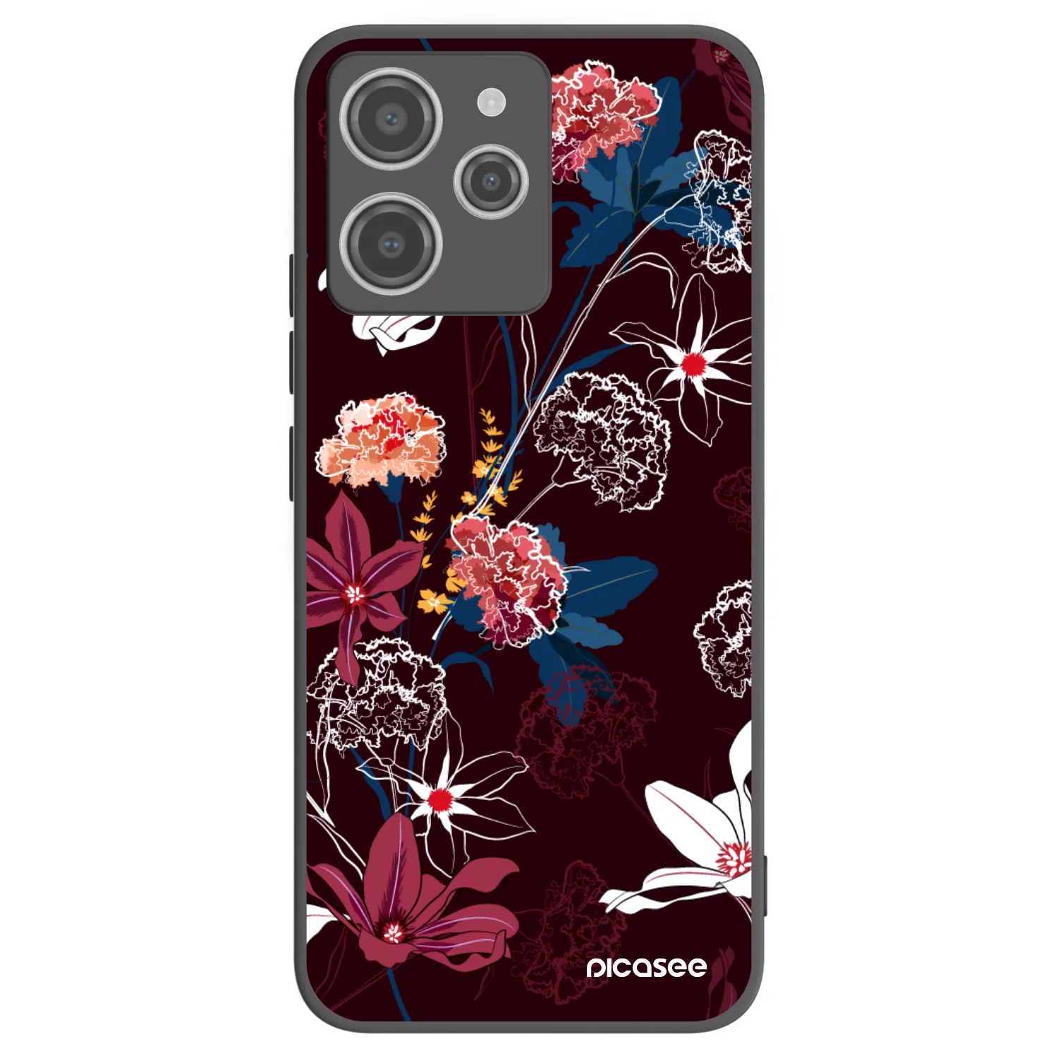 Picasee silikonowe czarne etui na Xiaomi Redmi 12 4G - Dark Meadow