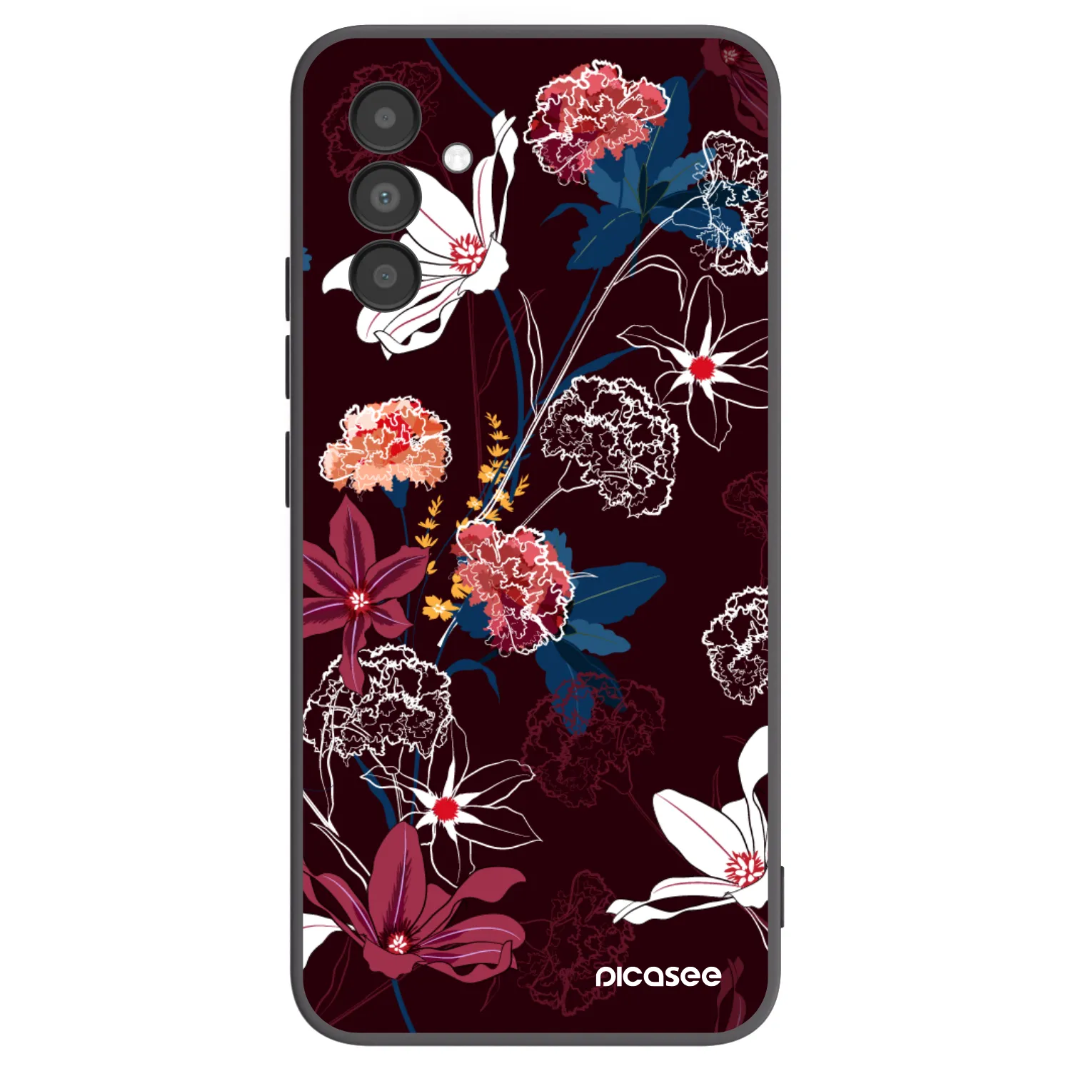 Picasee silikonowe czarne etui na Samsung Galaxy A04s A047F - Dark Meadow