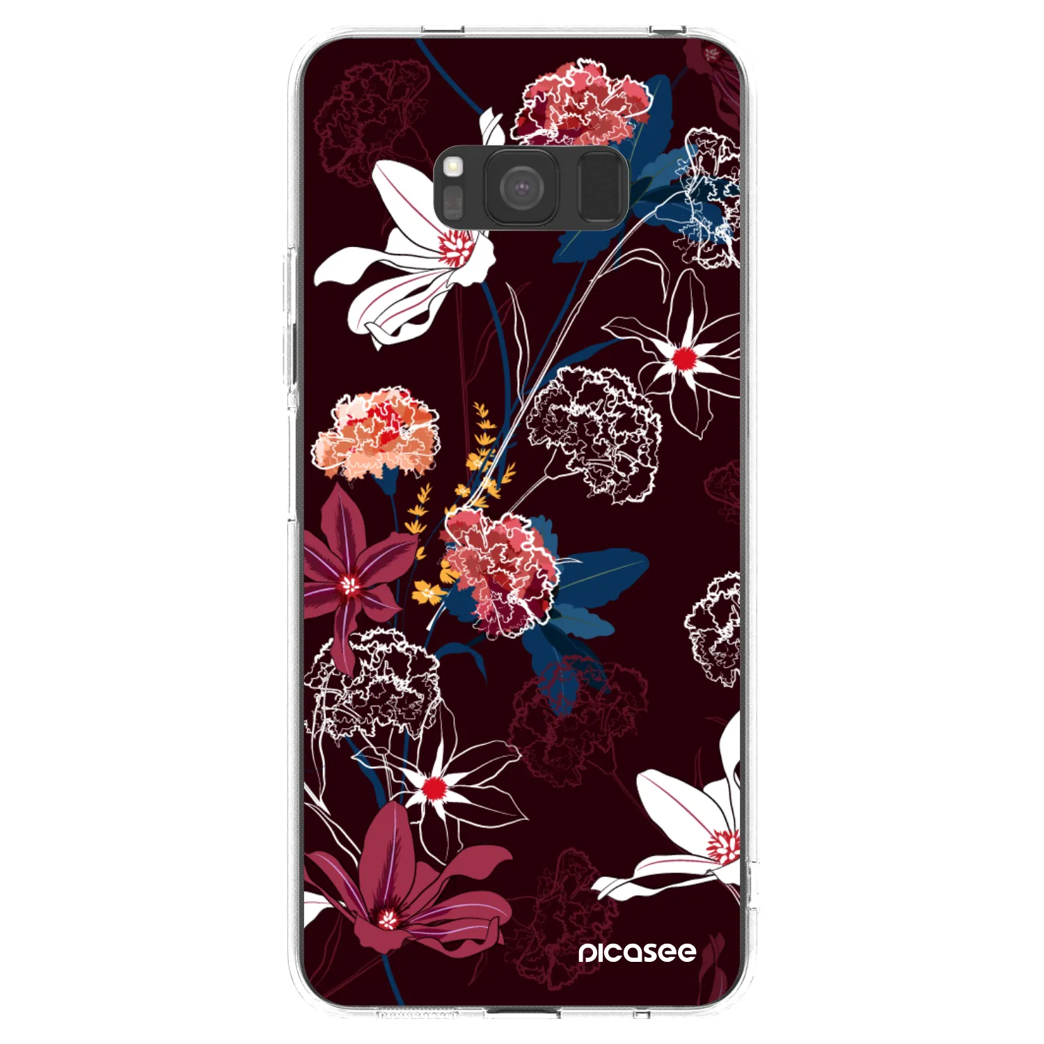 Picasee silikonowe przeźroczyste etui na Samsung Galaxy S8 G950F - Dark Meadow