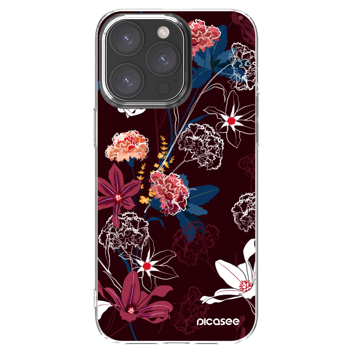 Picasee silikonowe przeźroczyste etui na Apple iPhone 15 Pro Max - Dark Meadow
