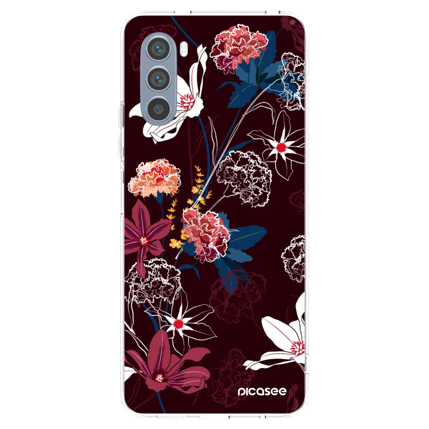 Picasee silikonowe przeźroczyste etui na Motorola Moto G62 - Dark Meadow