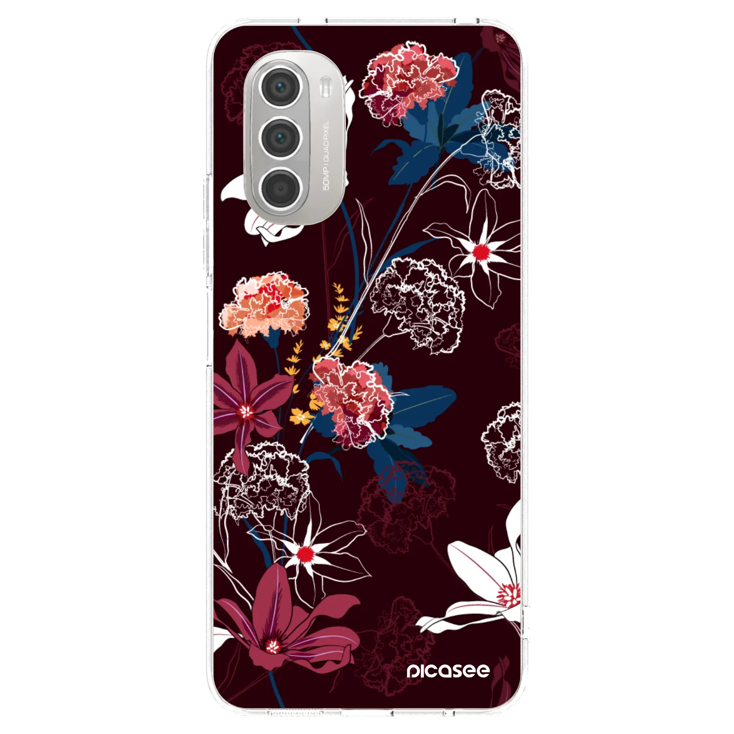 Picasee silikonowe przeźroczyste etui na Motorola Moto G51 - Dark Meadow