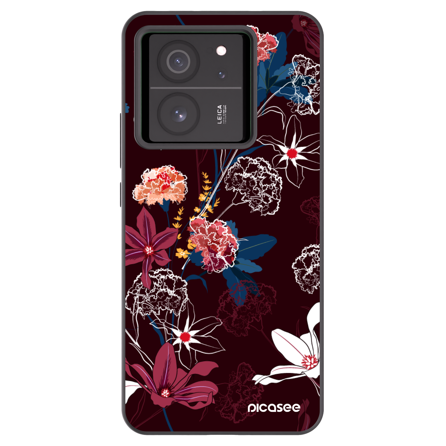 Picasee silikonowe czarne etui na Xiaomi 13T - Dark Meadow