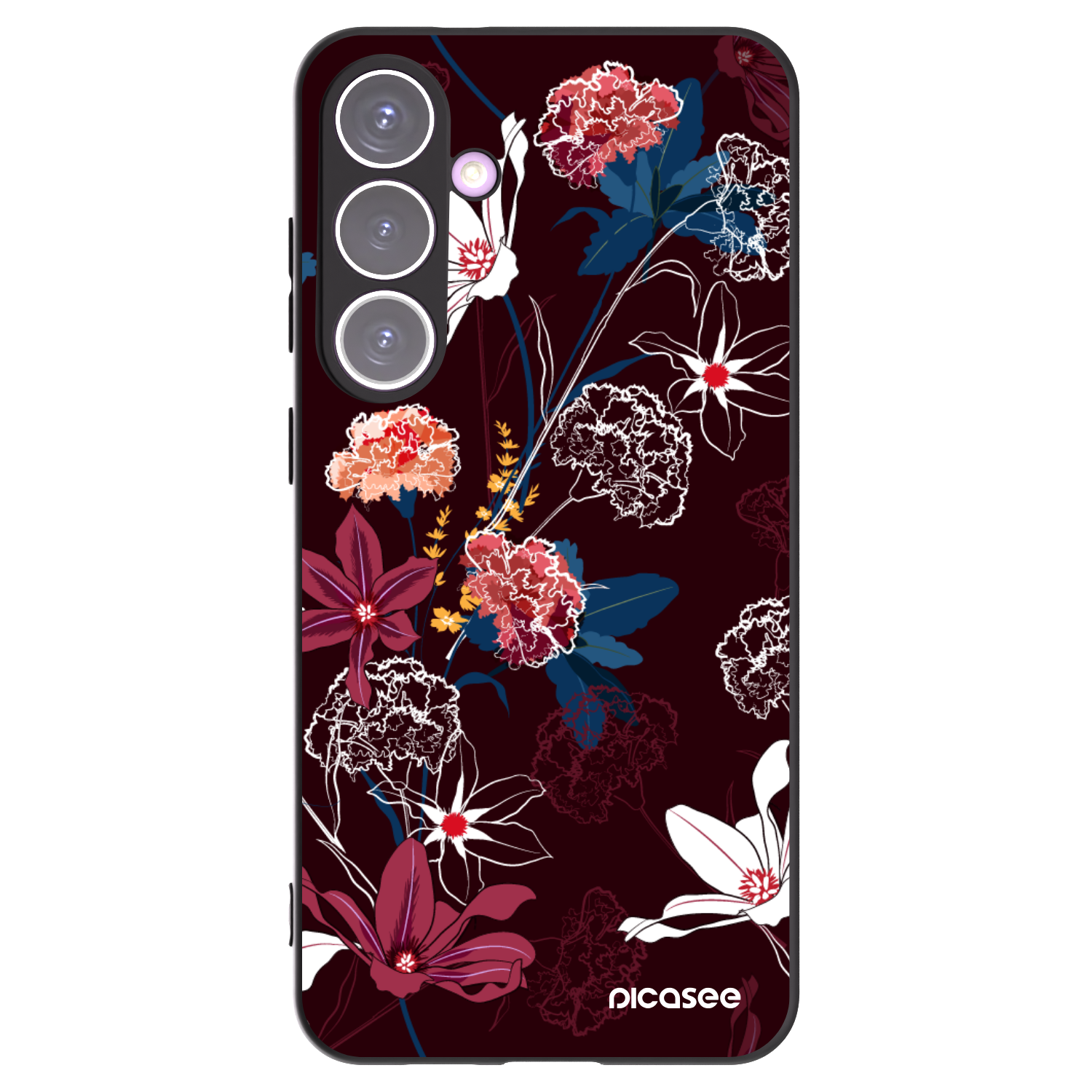 Picasee silikonowe czarne etui na Samsung Galaxy S24+ S926B 5G - Dark Meadow