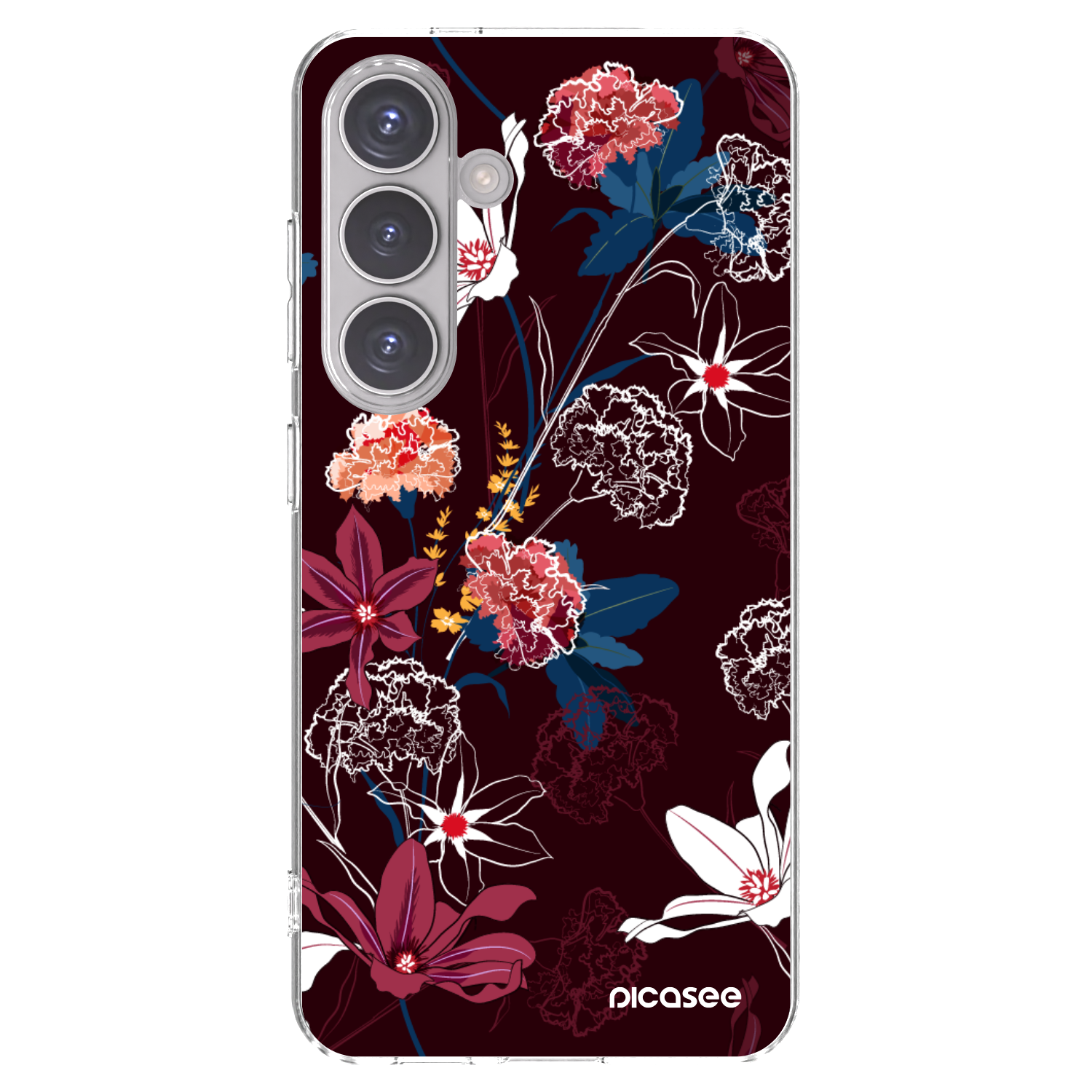 Picasee silikonowe przeźroczyste etui na Samsung Galaxy S24 S921B 5G - Dark Meadow