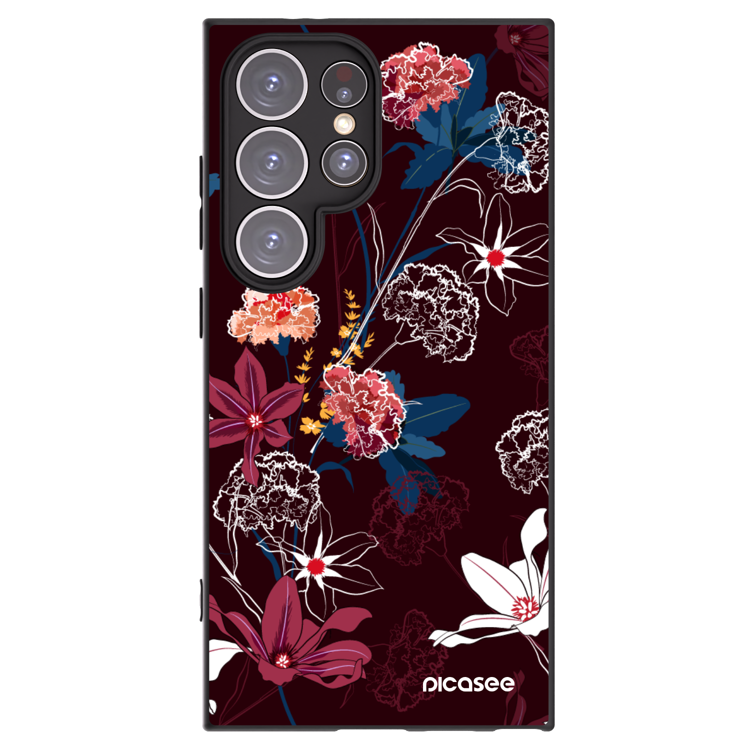 Picasee silikonowe czarne etui na Samsung Galaxy S24 Ultra S928B 5G - Dark Meadow
