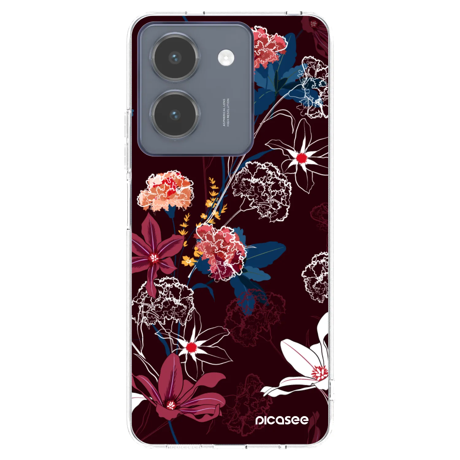 Picasee silikonowe przeźroczyste etui na Vivo Y36 4G - Dark Meadow