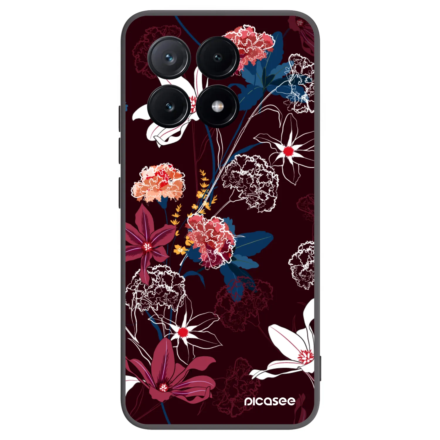 Picasee silikonowe czarne etui na Xiaomi Poco X6 Pro - Dark Meadow
