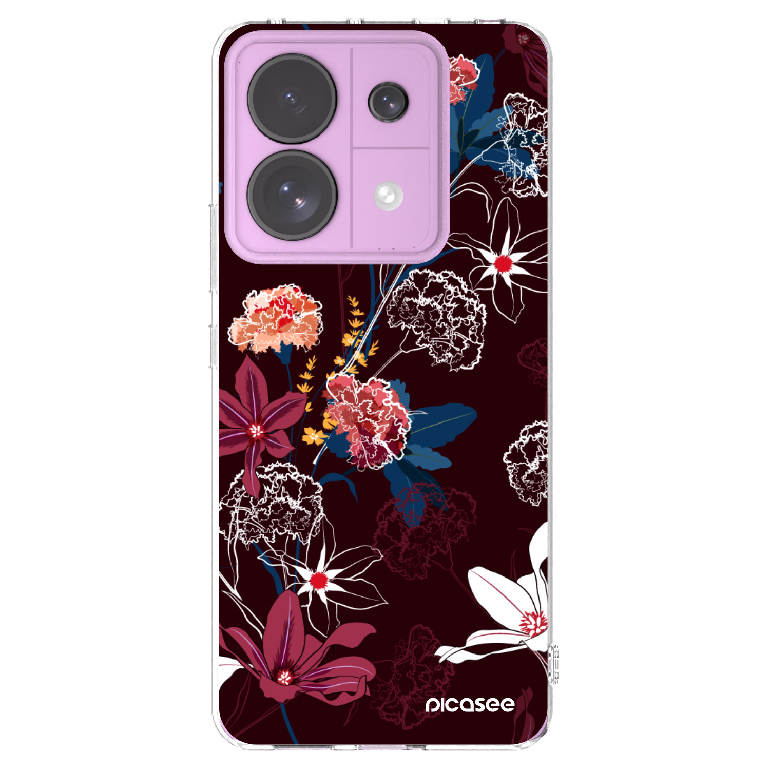 Picasee silikonowe przeźroczyste etui na Xiaomi Redmi Note 13 Pro 5G - Dark Meadow