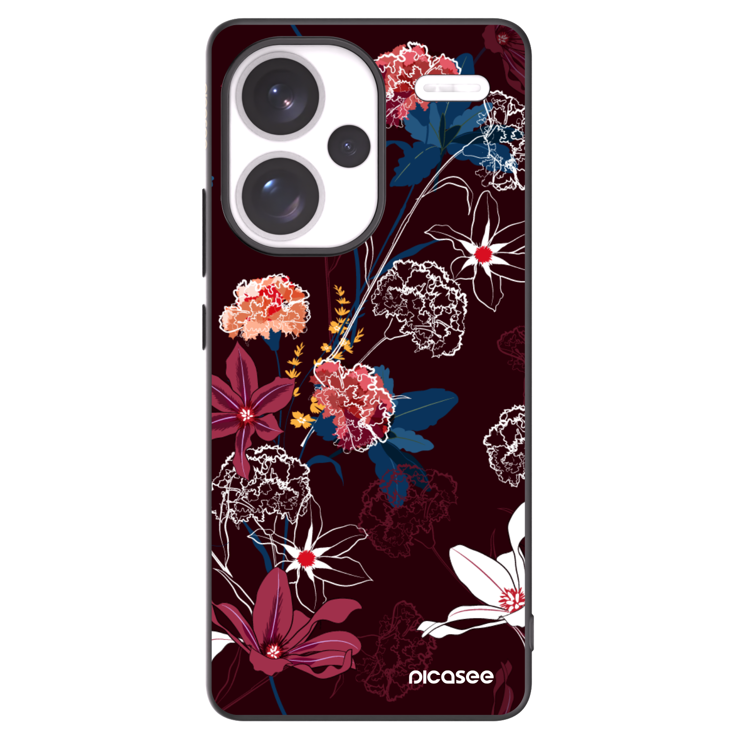 Picasee silikonowe czarne etui na Xiaomi Redmi Note 13 Pro+ 5G - Dark Meadow