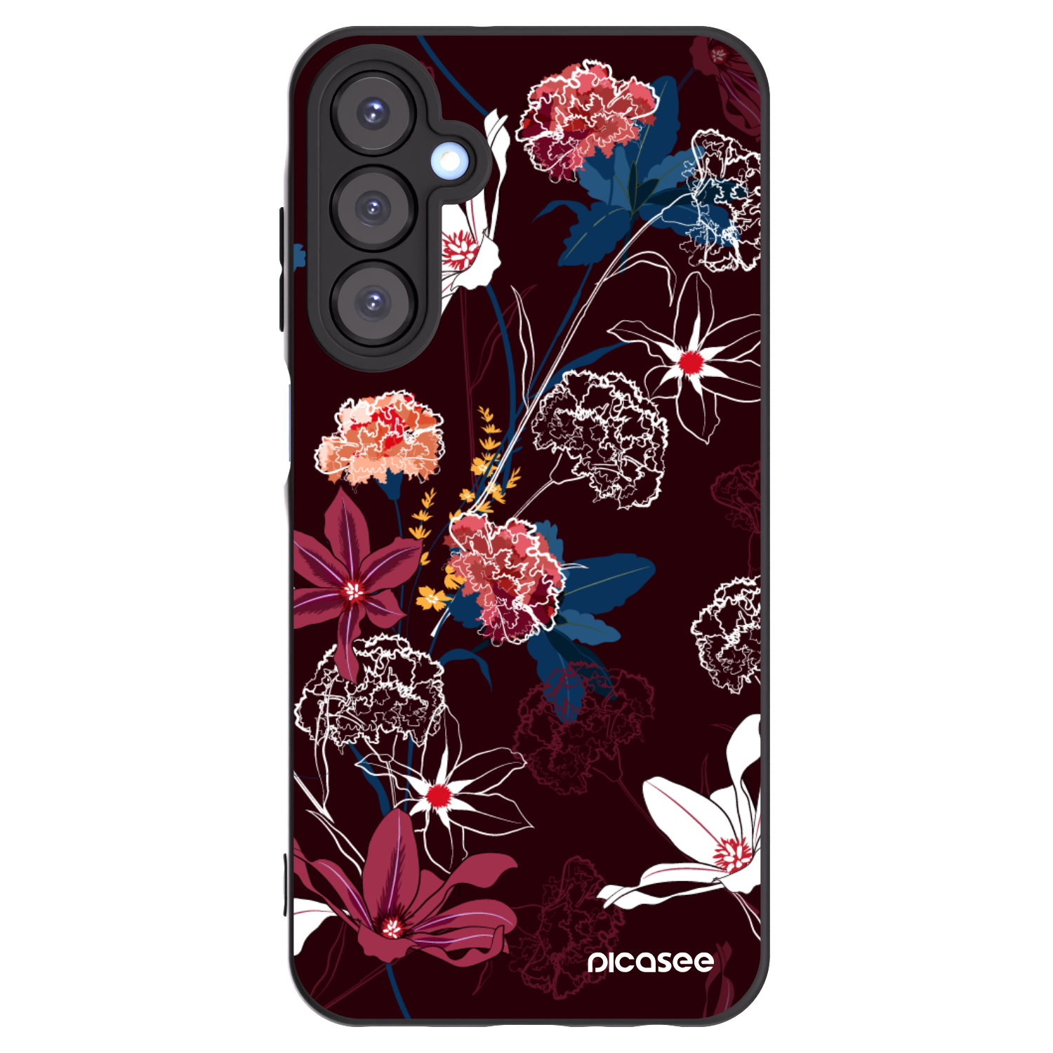 Picasee silikonowe czarne etui na Samsung Galaxy A25 A256B 5G - Dark Meadow
