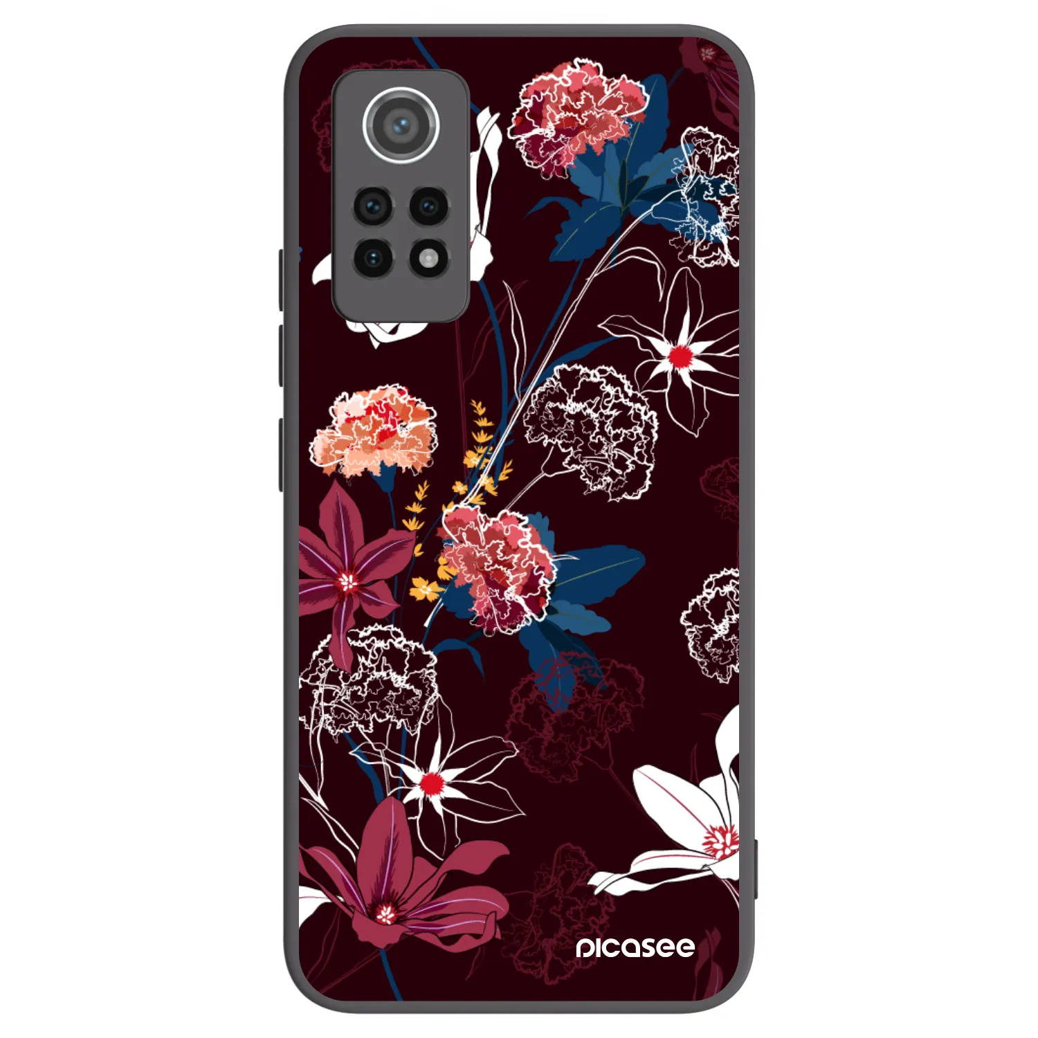 Picasee silikonowe czarne etui na Xiaomi Redmi Note 12 Pro 4G - Dark Meadow