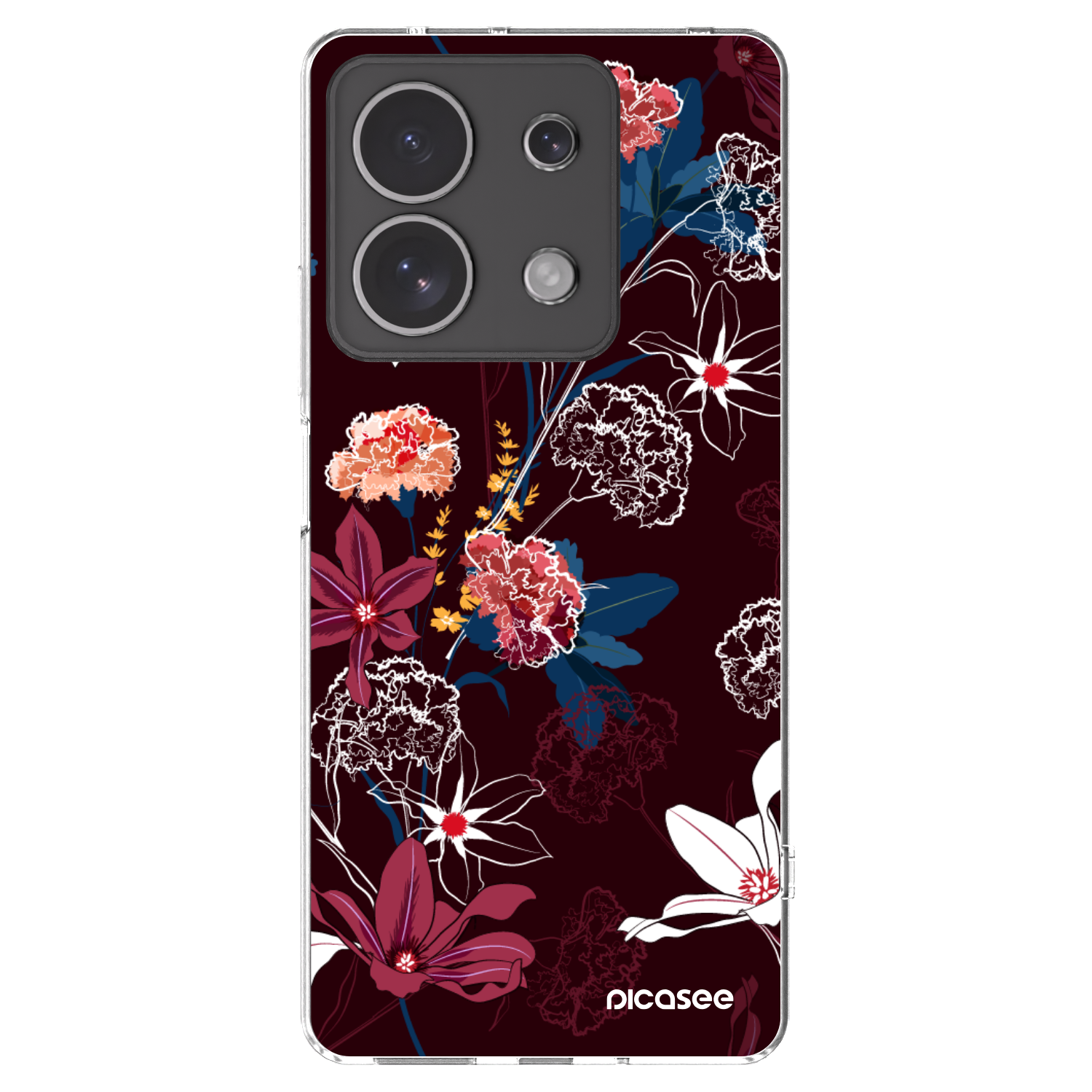 Picasee silikonowe przeźroczyste etui na Xiaomi Redmi Note 13 4G - Dark Meadow