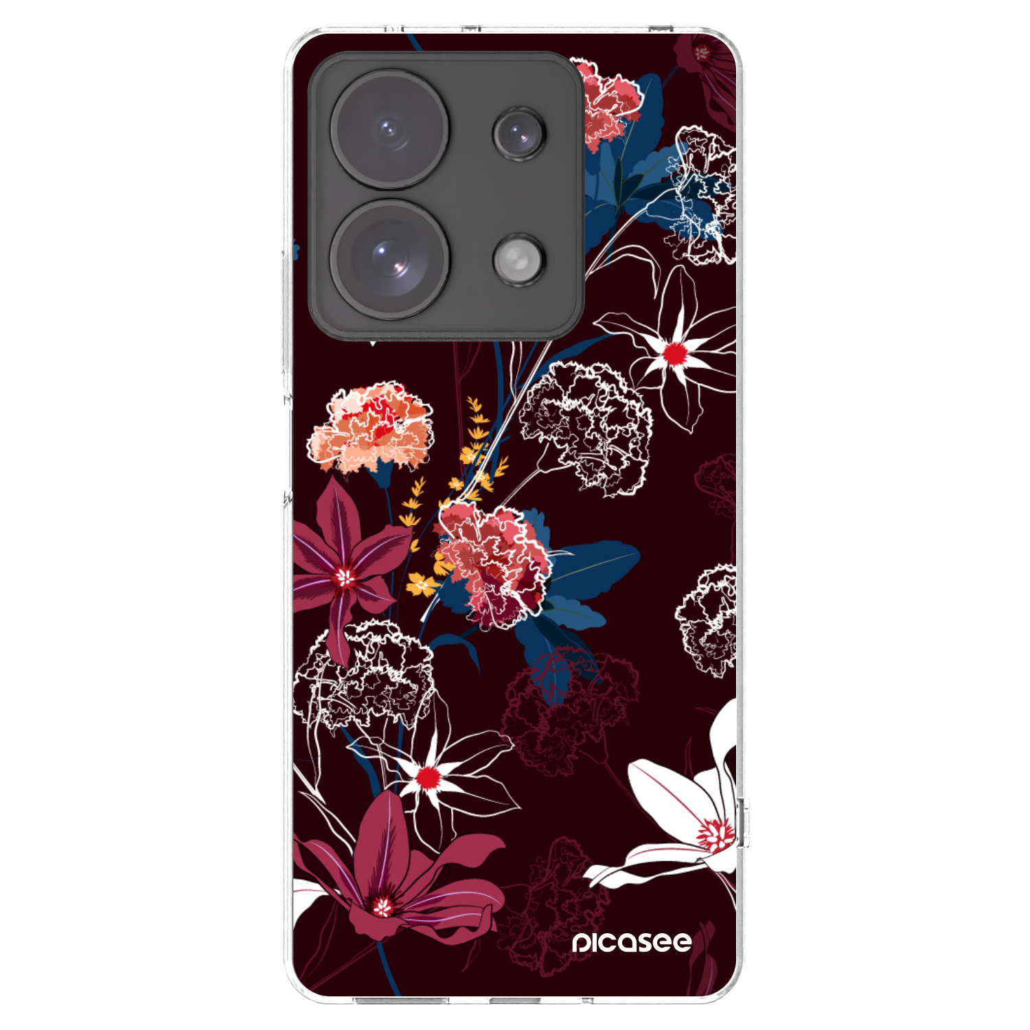 Picasee silikonowe przeźroczyste etui na Xiaomi Redmi Note 13 Pro 4G - Dark Meadow