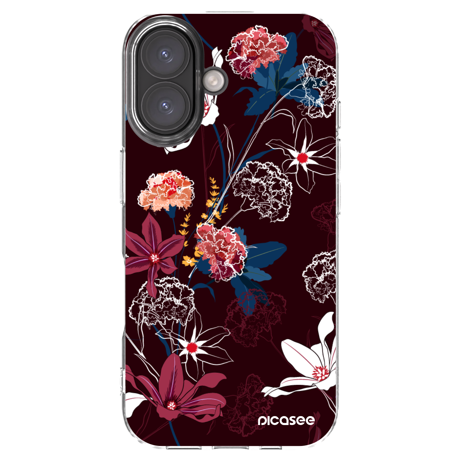 Picasee silikonowe przeźroczyste etui na Apple iPhone 16 - Dark Meadow