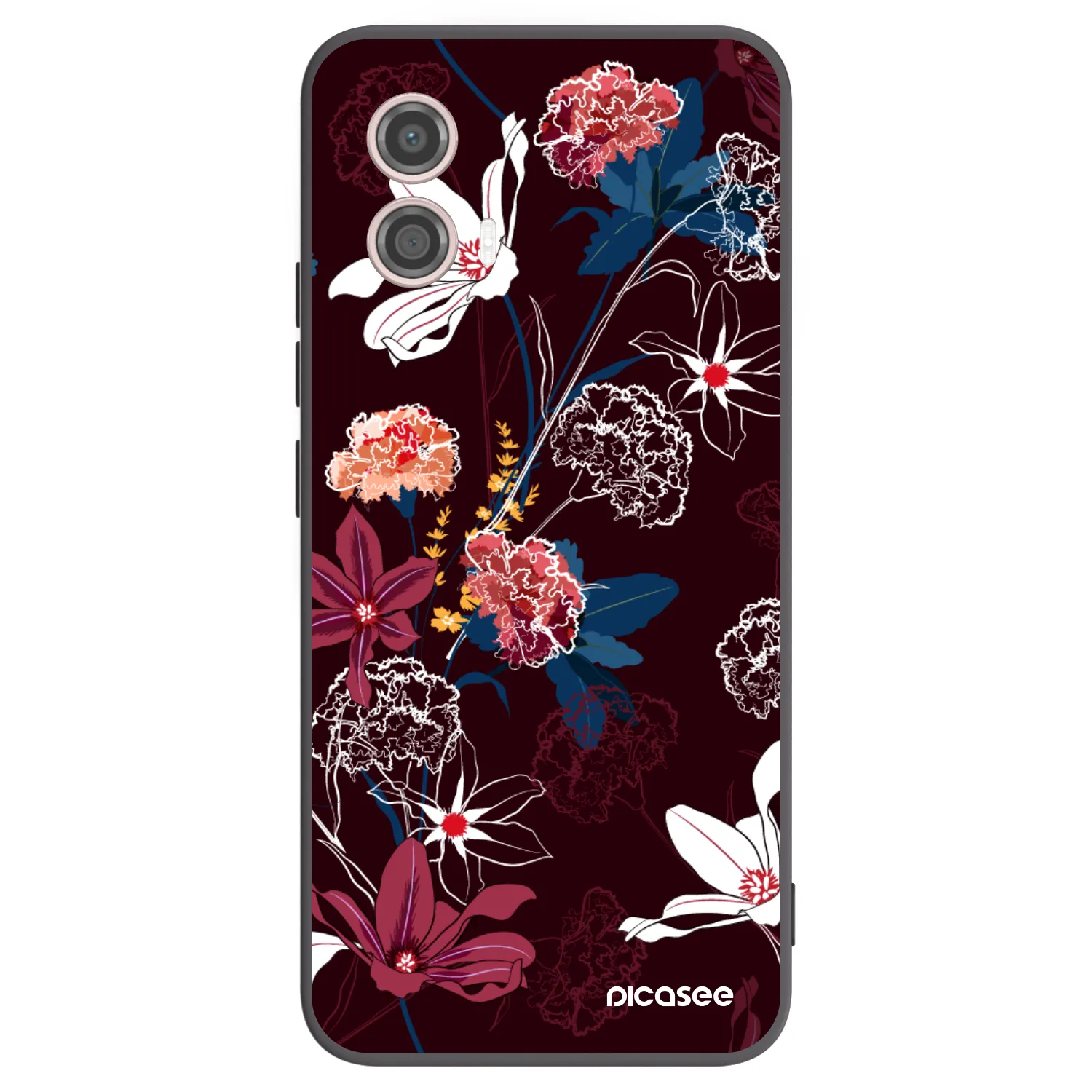 Picasee silikonowe czarne etui na Motorola Moto G53 5G - Dark Meadow
